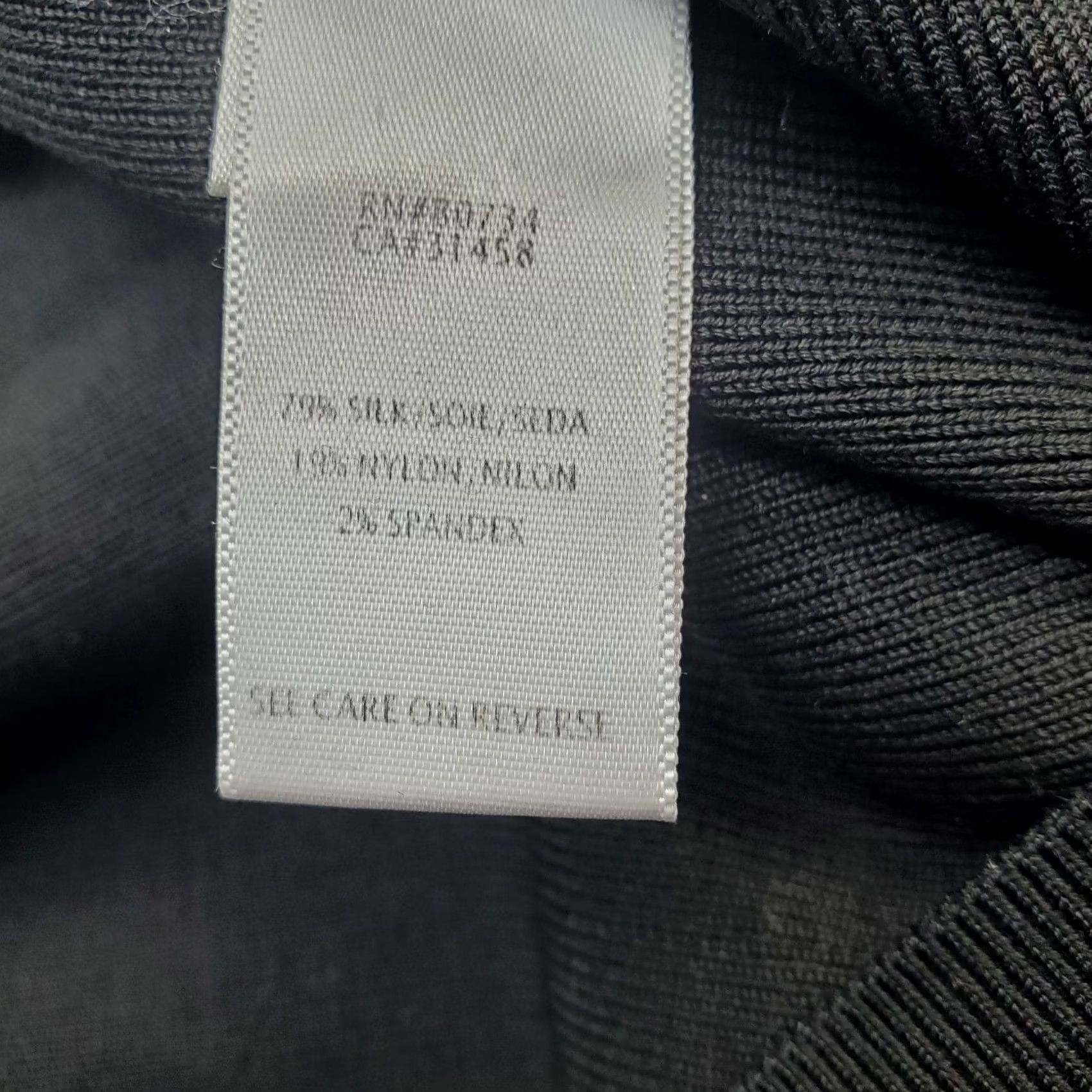 Bcbgmaxazria BCBGMAXAZRIA Pencil Skirt Womens L Black Knit High Waisted Casual Everyday Size 36" / US 14 / IT 50 - 6 Thumbnail