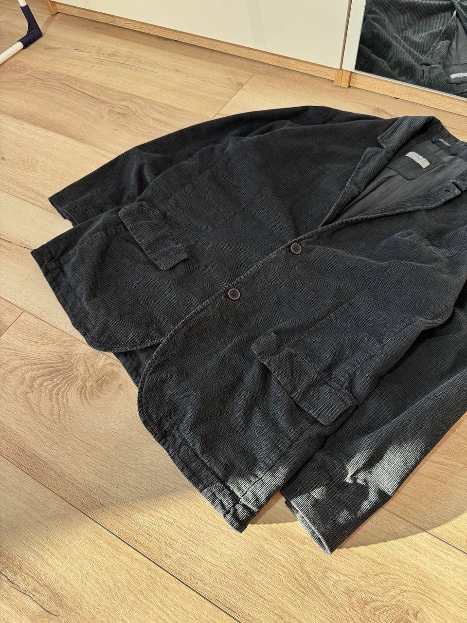 Transit Uomo Transit Uomo Men’s XL Black Corduroy Blazer Avant Garde Size 44L - 2 Thumbnail