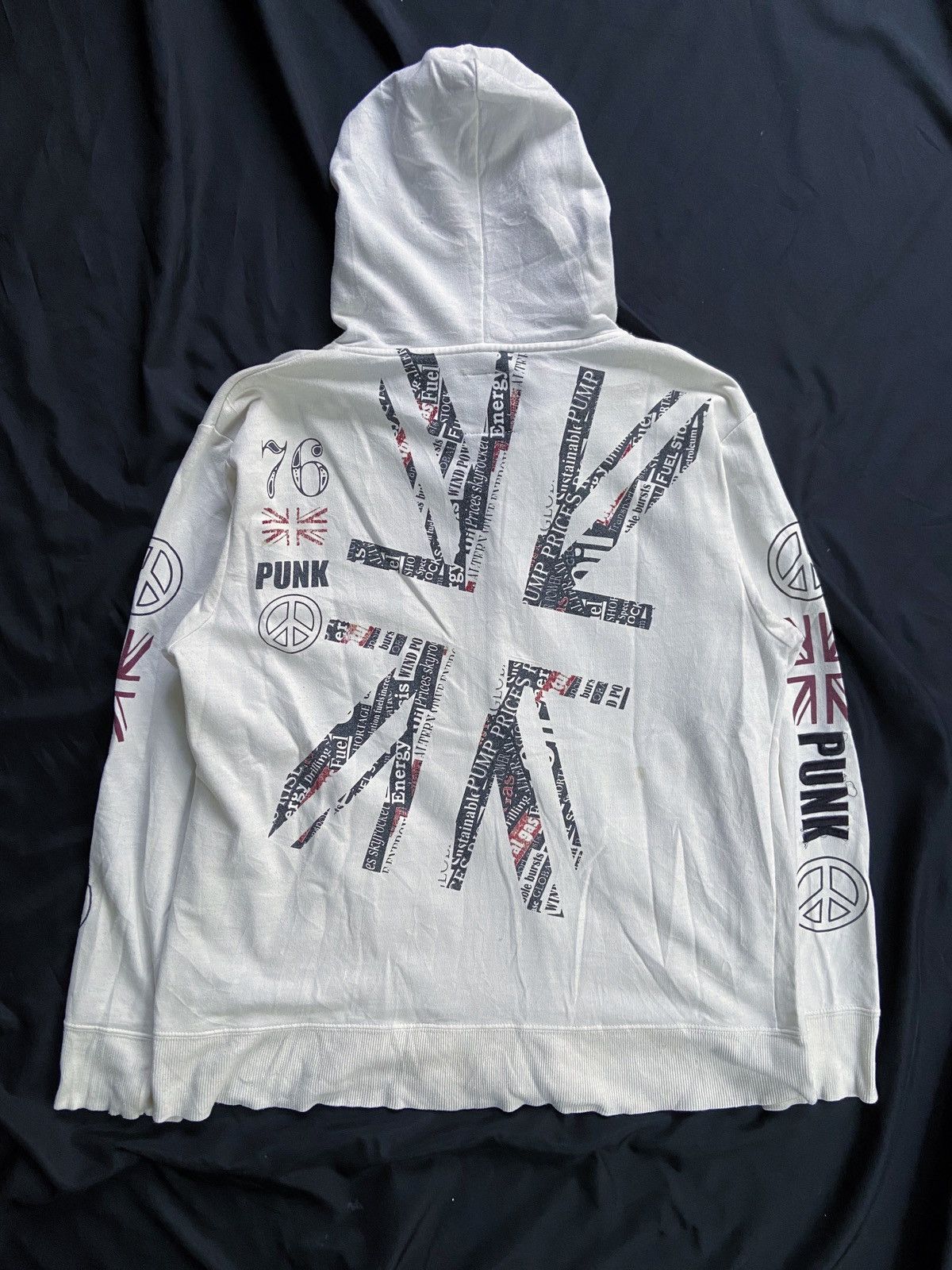 Japanese Brand COMMONTAGE PUNK 76 TRASHED ZIP HOODIE Size US M / EU 48-50 / 2 - 2 Thumbnail