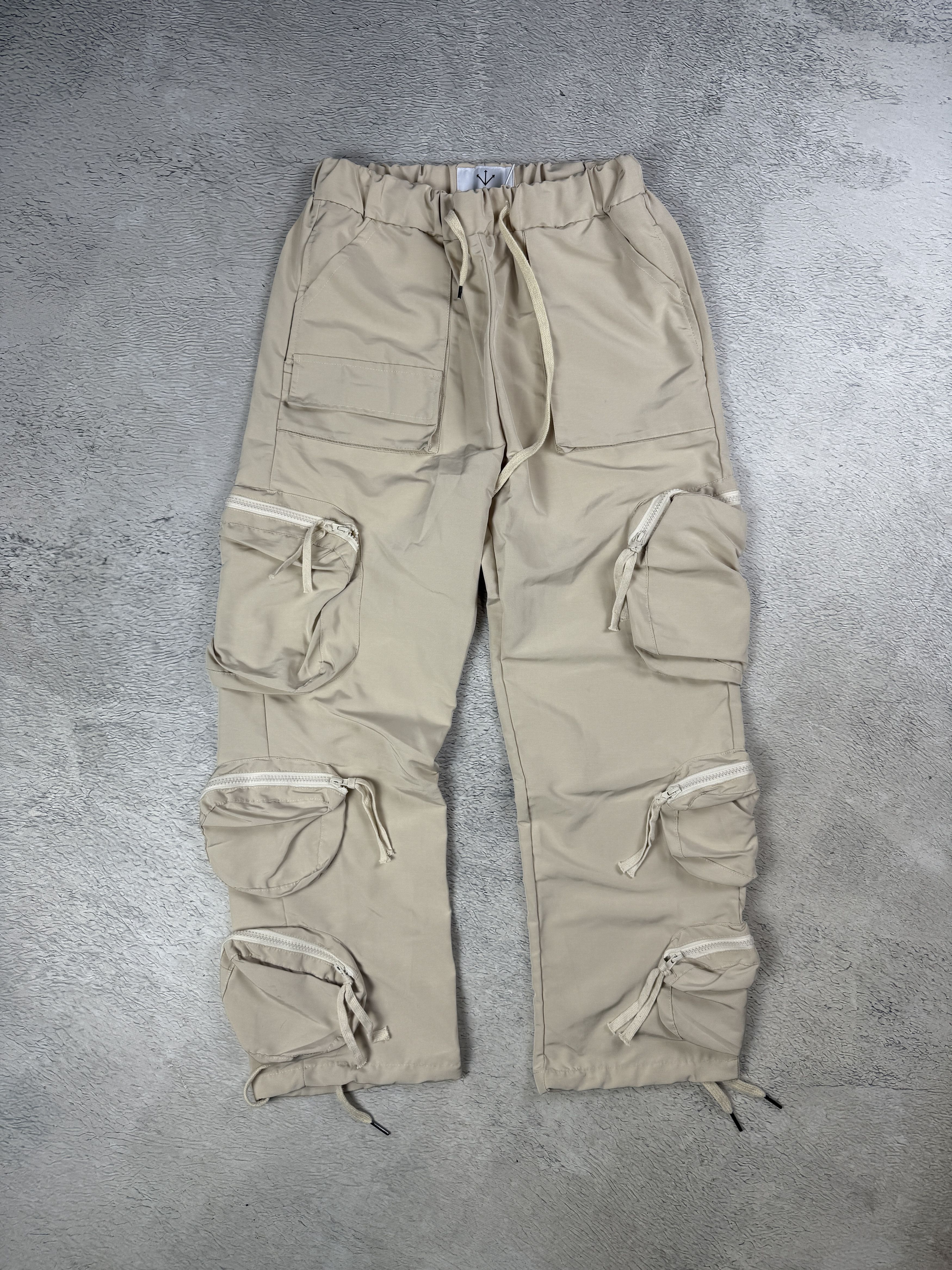Japanese Brand CRAZY Cargo Pants Drill Multipockets Baggy SK8 Straight Size US 30 / EU 46 - 3 Thumbnail