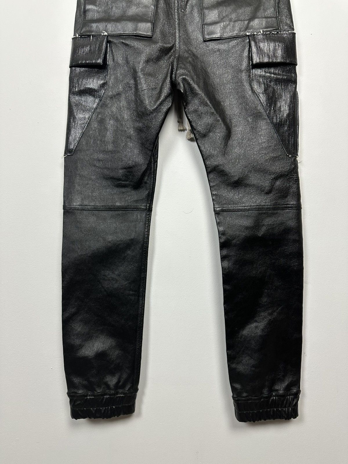 Rick Owens FW19 ‘LARRY’ Leather Cargojogs Size US 32 / EU 48 - 6 Thumbnail