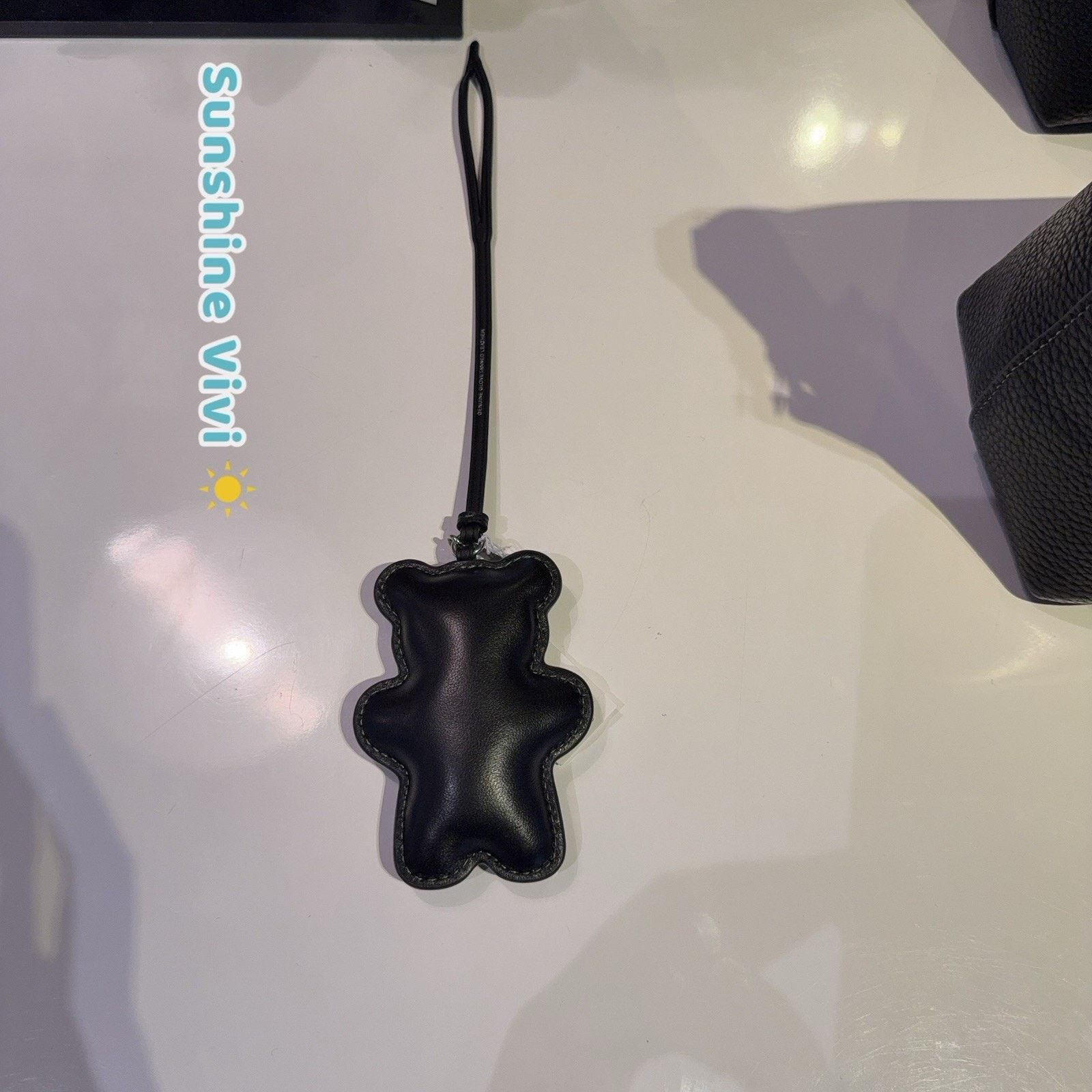 Coach NWT coach Bear Puffy Bag Charm Leather CCX43 black Size ONE SIZE - 2 Thumbnail