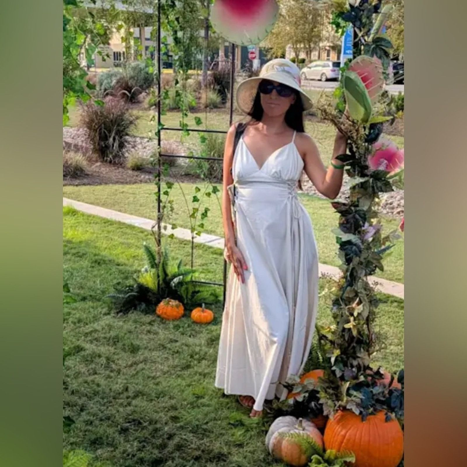For Love & Lemons Lulus Endlessly Breezy Linen Smocked Lace-Up Midi Dress-#096 Size M / US 6-8 / IT 42-44 - 8 Thumbnail