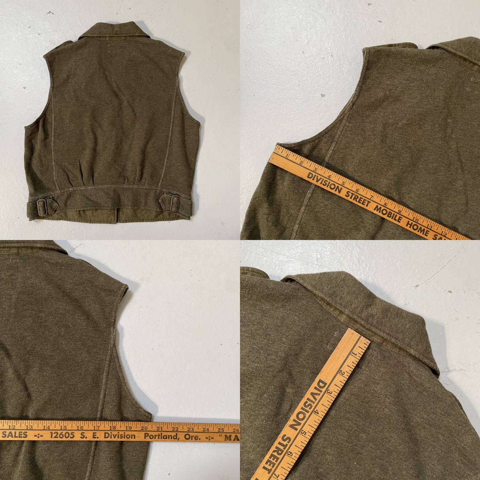 Vintage Denim & Supply Ralph Lauren Women’s Vintage Military Style Army Officer Vest L Green Army 40s 30s Americana Heritage Captain Field Womens Size L / US 10 / IT 46 - 8 Thumbnail