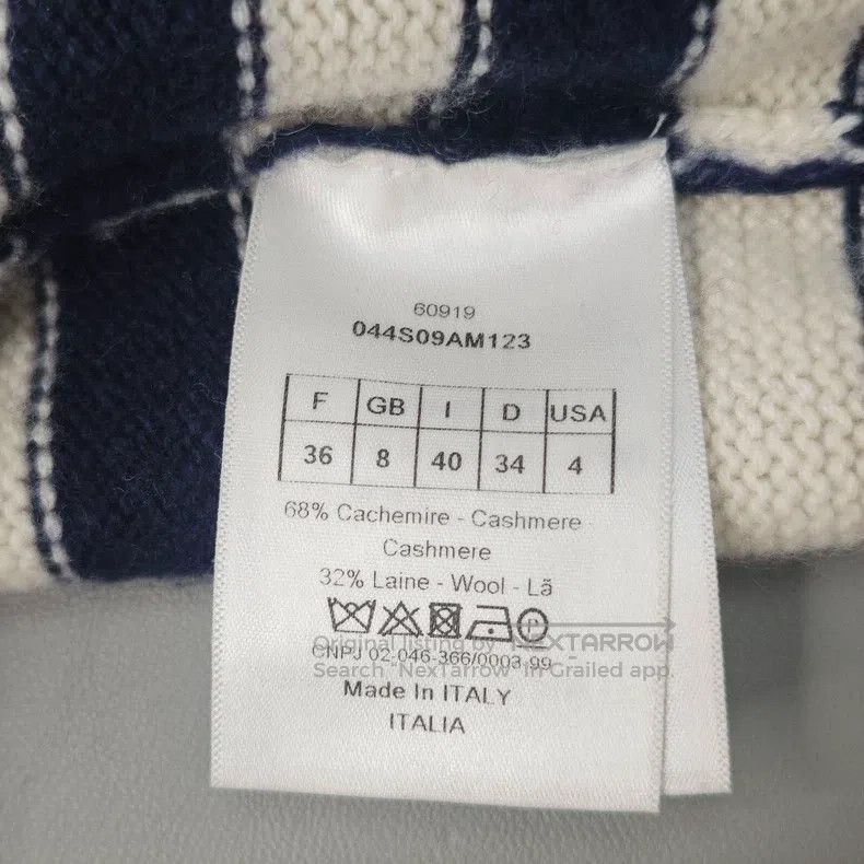 Dior Dior Dark blue and white striped embroidery bee destructio Size XS / US 0-2 / IT 36-38 - 6 Thumbnail