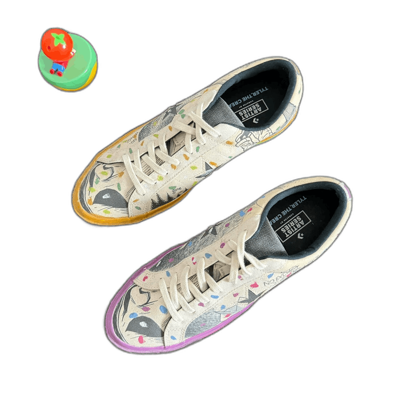 Converse One Star Graffiti Sneakers Size