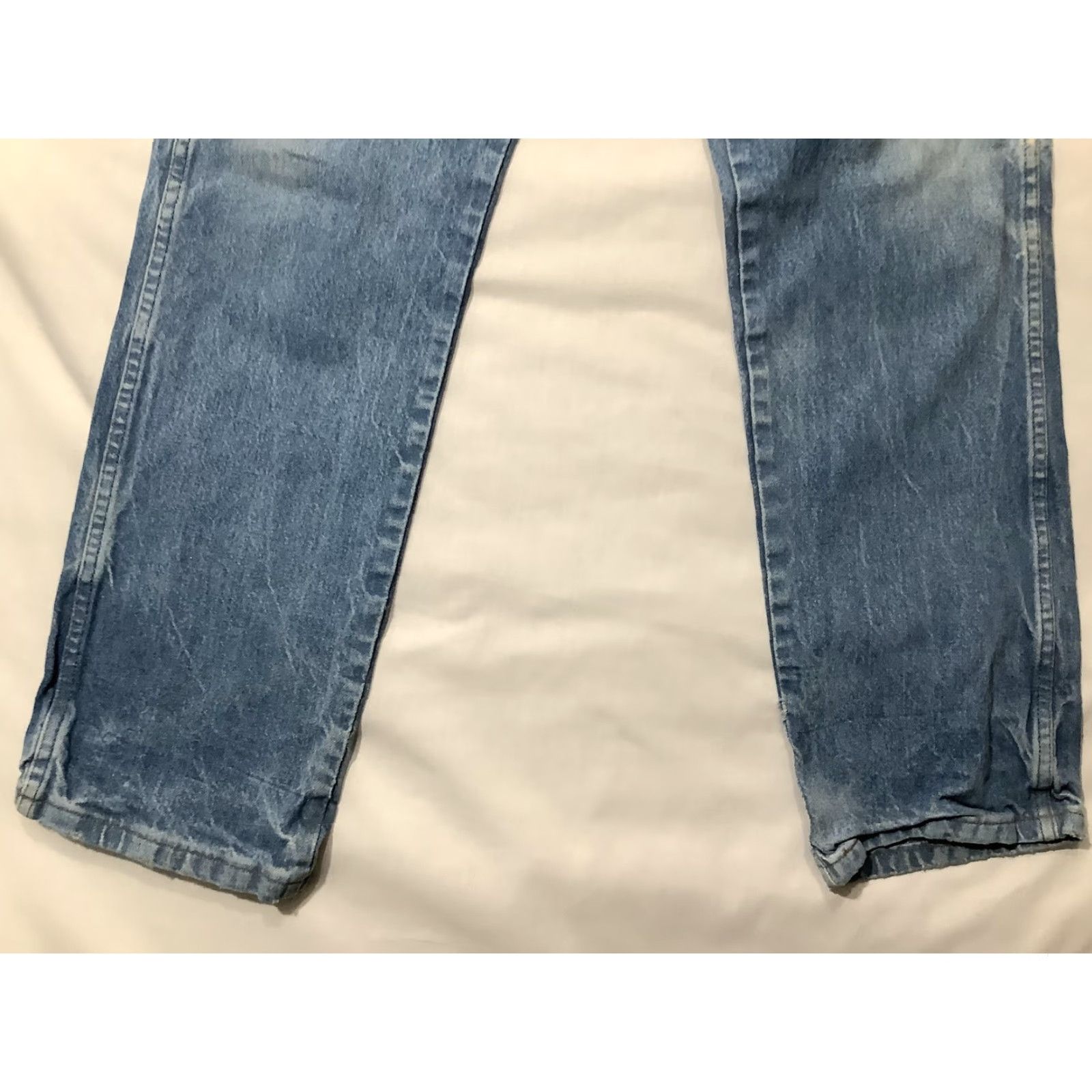 Wrangler Wrangler Jeans Mens 32x30 Light Wash Cowboy Cut Slim Fit 100% Cotton 936DEN Cowboy Wrangler Denim Jeans Slim Fit Mens 30 Inseam Light Blue 936DEN Size US 32 / EU 48 - 4 Thumbnail