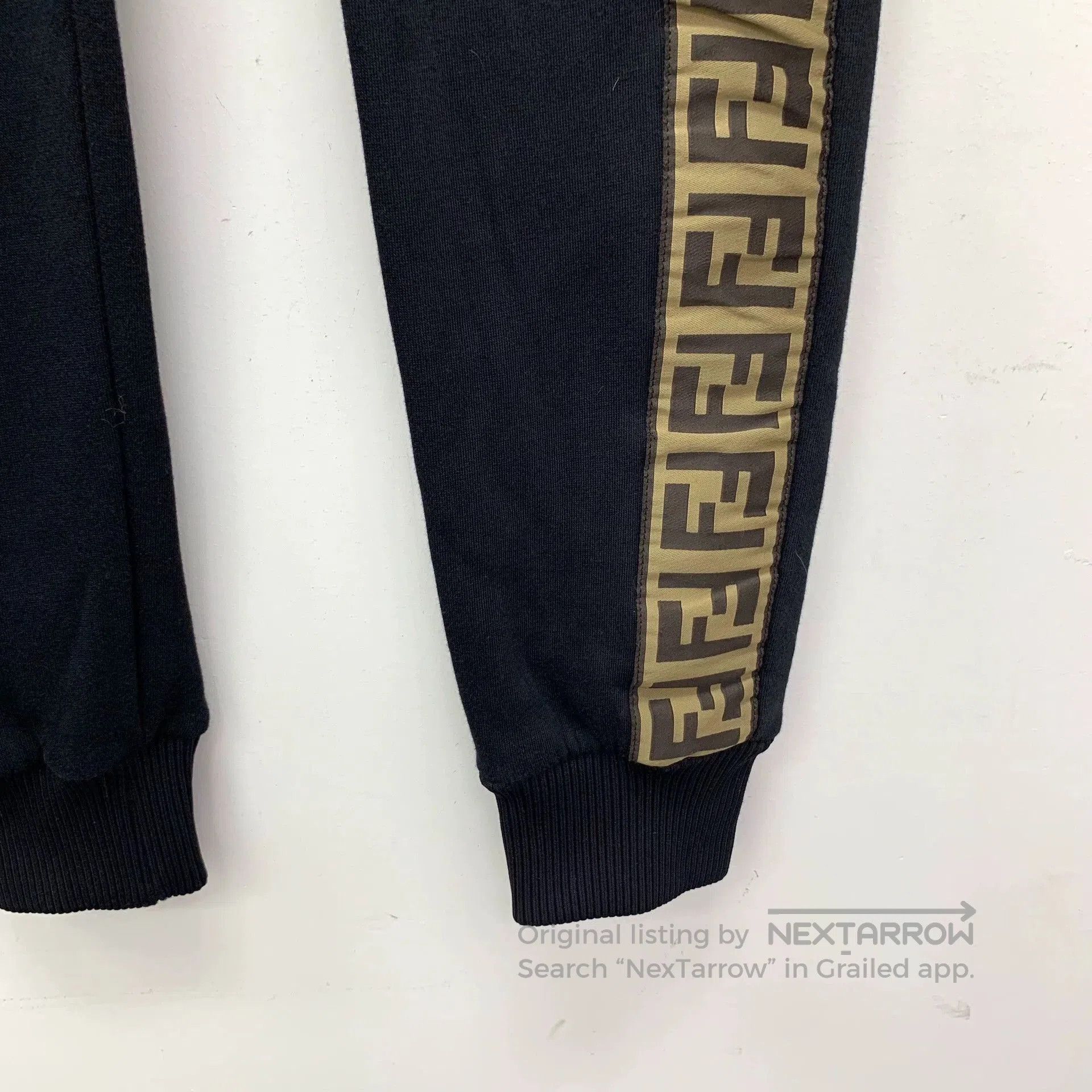 Fendi fendi black side logo cotton jogger pants. Size US 38 / EU 54 - 5 Thumbnail