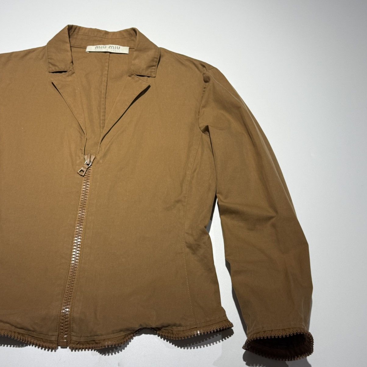 Miu Miu Vintage Miu Miu - Prada era Exposed Zipper Trim Jacket Size M / US 6-8 / IT 42-44 - 9 Thumbnail