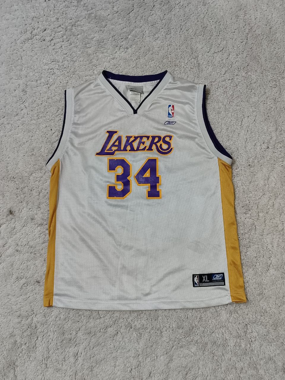 NBA × Reebok × Vintage 🏀Vintage Reebok Lakers Shaquille O'Neal Basketball Jersey ⛹ Size US XL / EU 56 / 4 - 1 Thumbnail