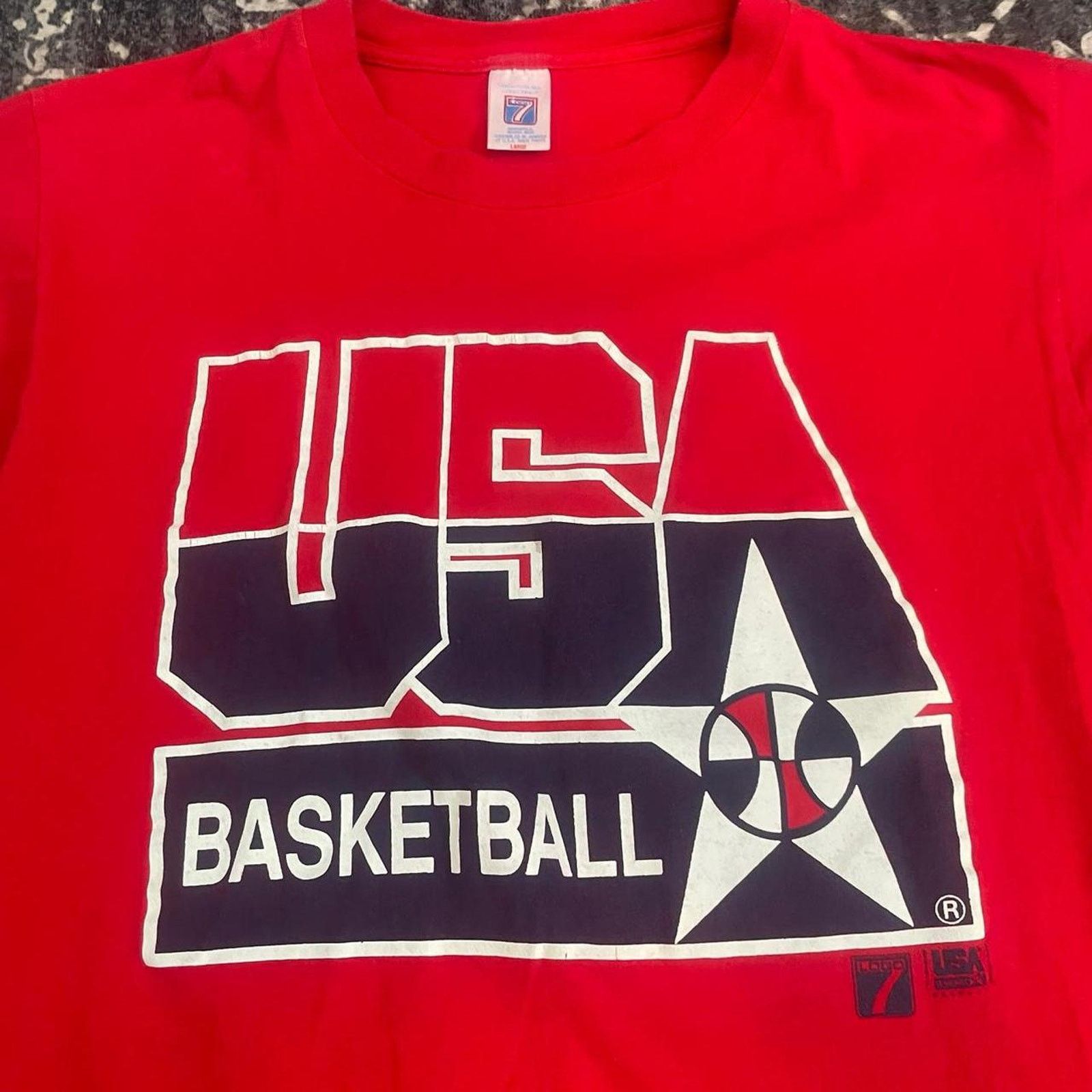 90s USA Basketball Dream team red and white vintage tee