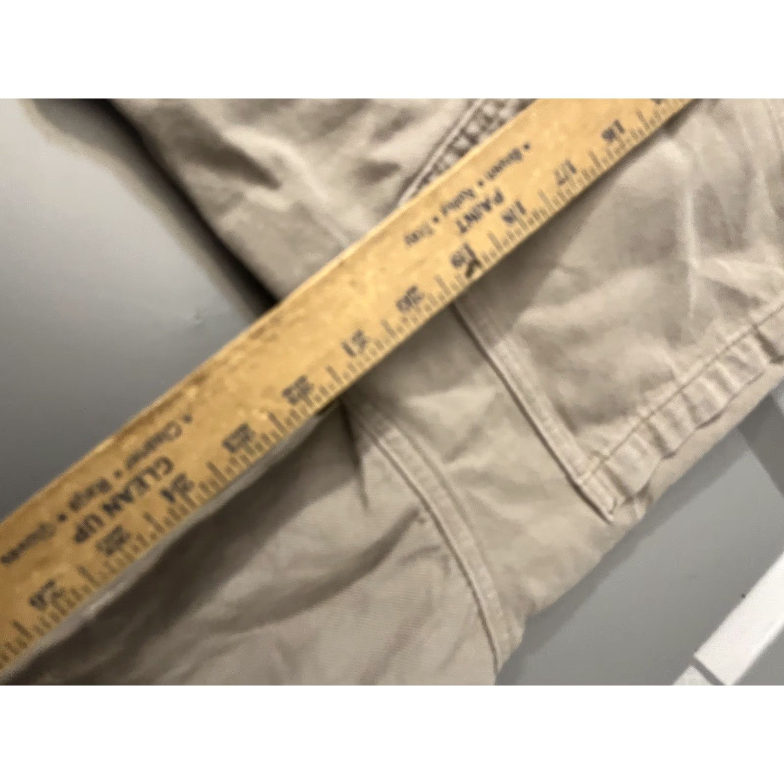 H&M H&M Denim Shacket Beige Khaki Pocket Shacket Casual Workwear Long Sleeve Button Front Pockets M Womens Size M / US 6-8 / IT 42-44 - 5 Thumbnail