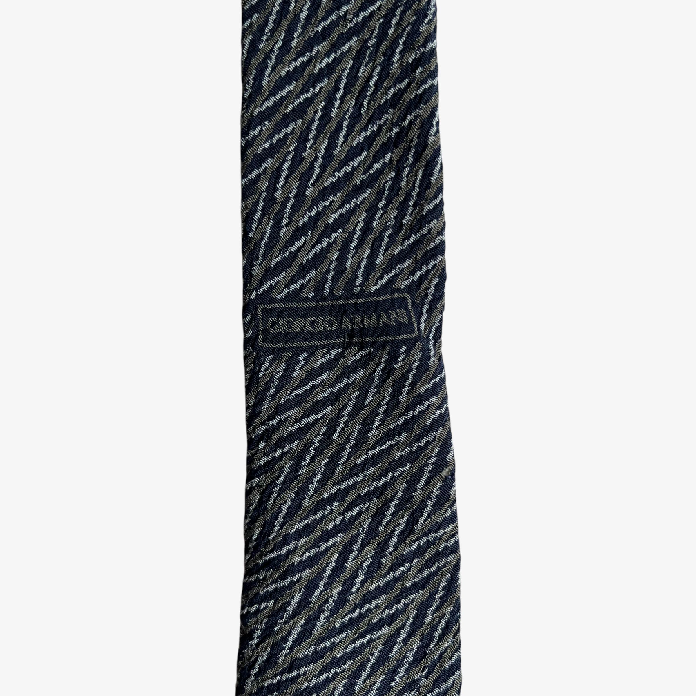 Giorgio Armani Vintage 90s Giorgio Armani Abstract Zig Zag Striped Silk Tie Size ONE SIZE - 4 Thumbnail