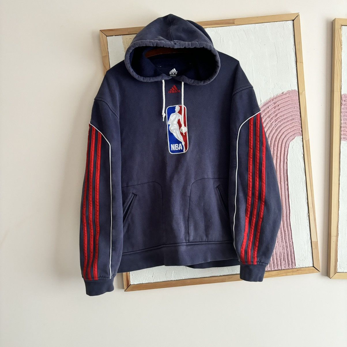 Grail Vintage Adidas x NBA center logo hoodie