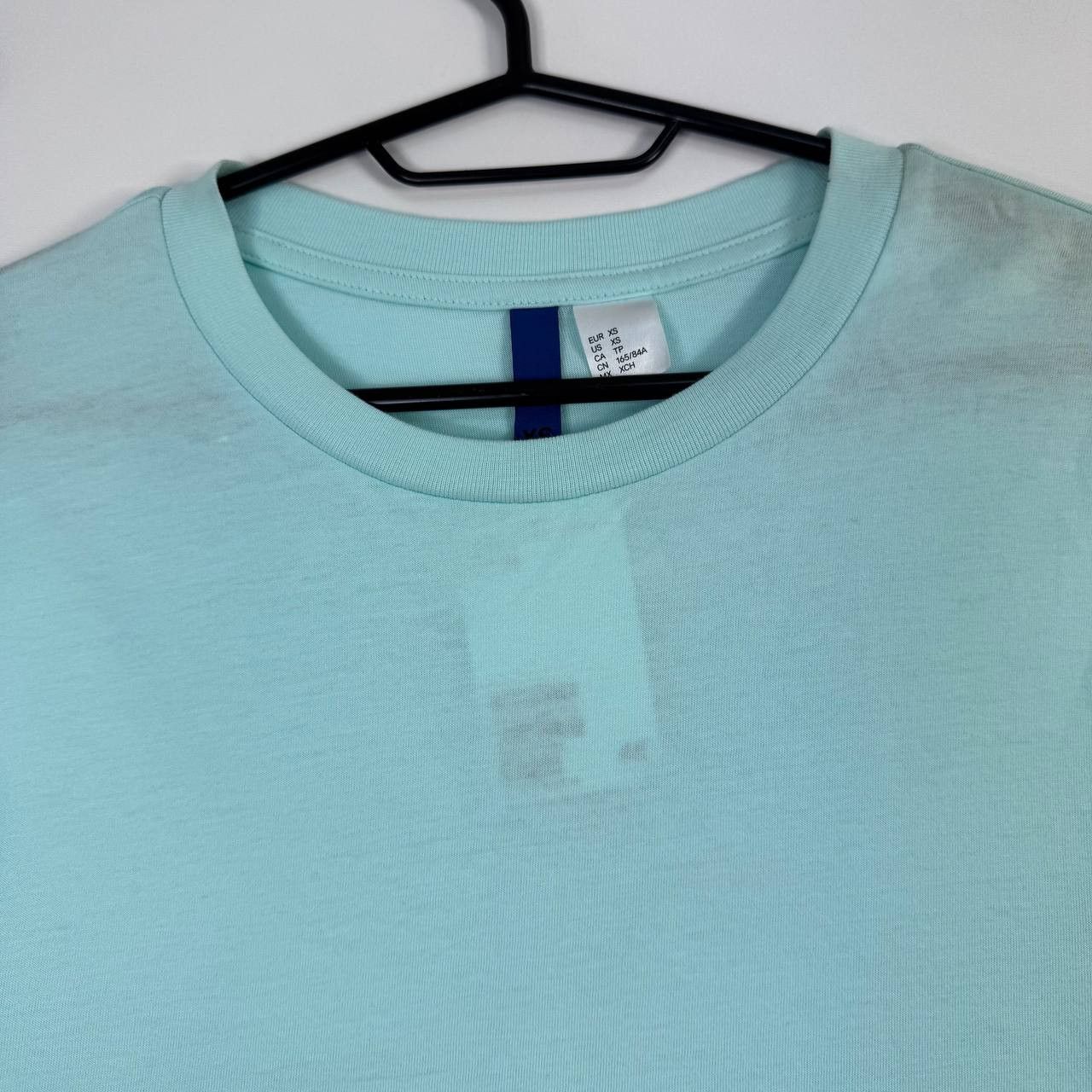 H&M H&M Basic T-Shirt Light Blue Plain Tee Minimal Casual XS Size XS / US 0-2 / IT 36-38 - 2 Thumbnail
