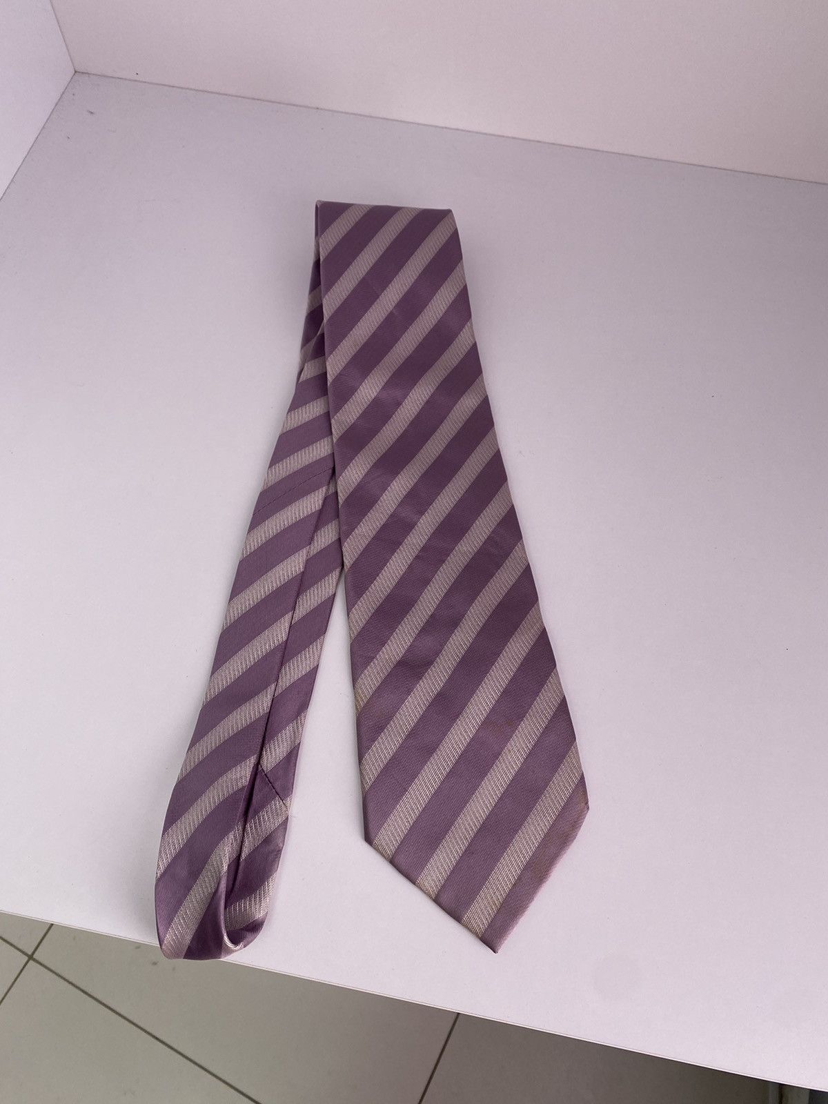Vintage × Yves Saint Laurent Vintage Yves Saint Laurent Striped Tie Size ONE SIZE - 1 Thumbnail