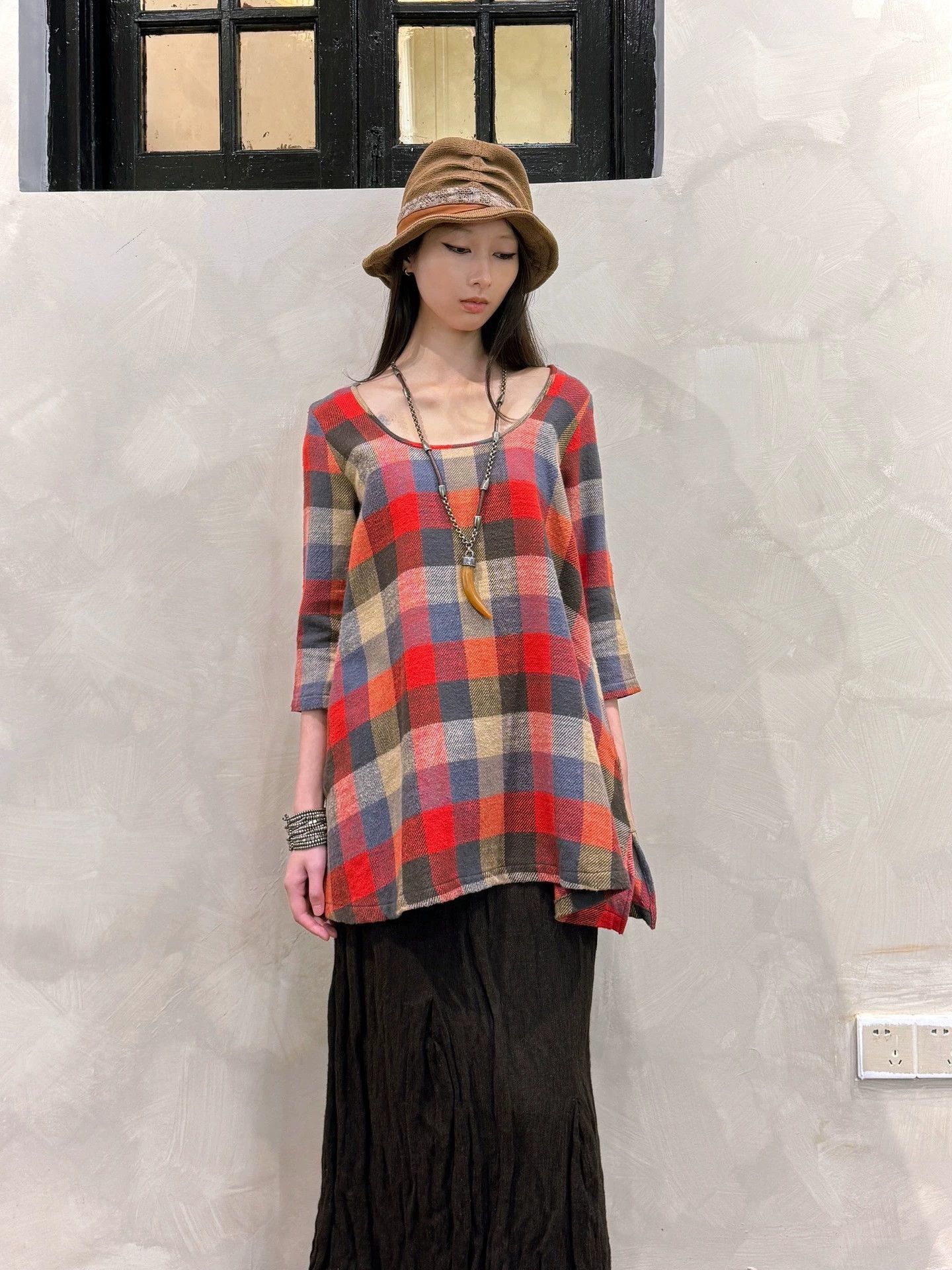 Kapital Kapital Wool Color Block Oversized 3/4 Crew Top Size S / US 4 / IT 40 - 1 Thumbnail