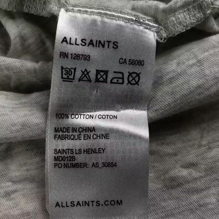 Allsaints Mens Polo Long Sleeve Pullover Allsaints Size M Medium Size US M / EU 48-50 / 2 - 5 Thumbnail