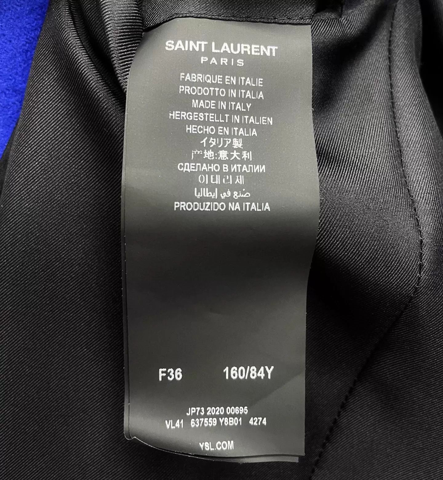 Yves Saint Laurent YSL Cobalt Blue Blazer Women 36 Size XS / US 0-2 / IT 36-38 - 6 Thumbnail