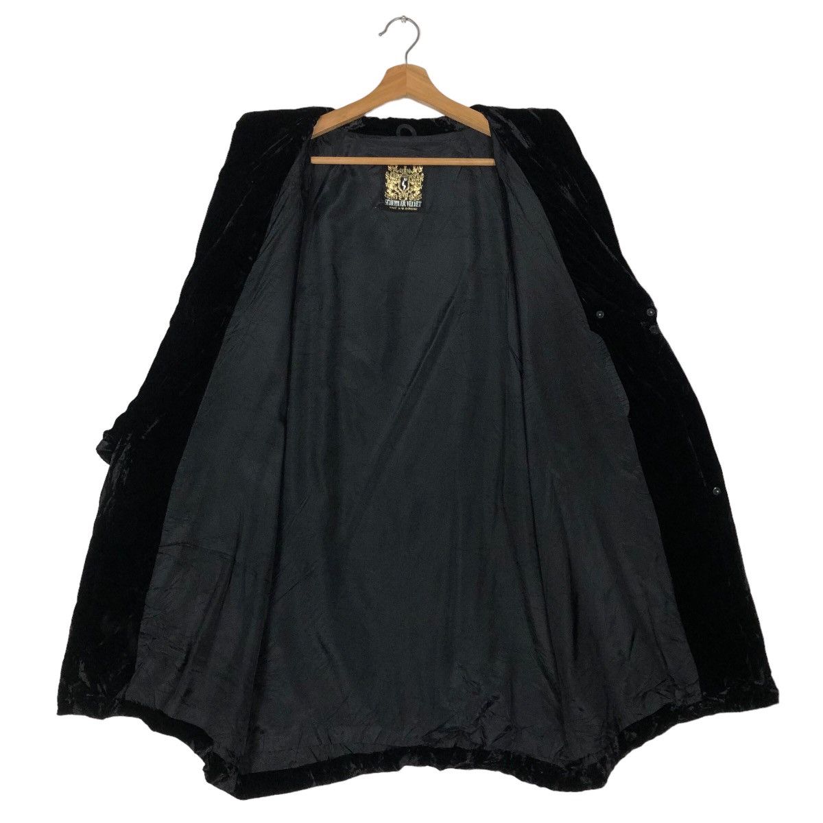 Vintage 🔥Rare Long Jacket Scheibler Velvet Made in W.Germany Black Size US M / EU 48-50 / 2 - 12 Thumbnail