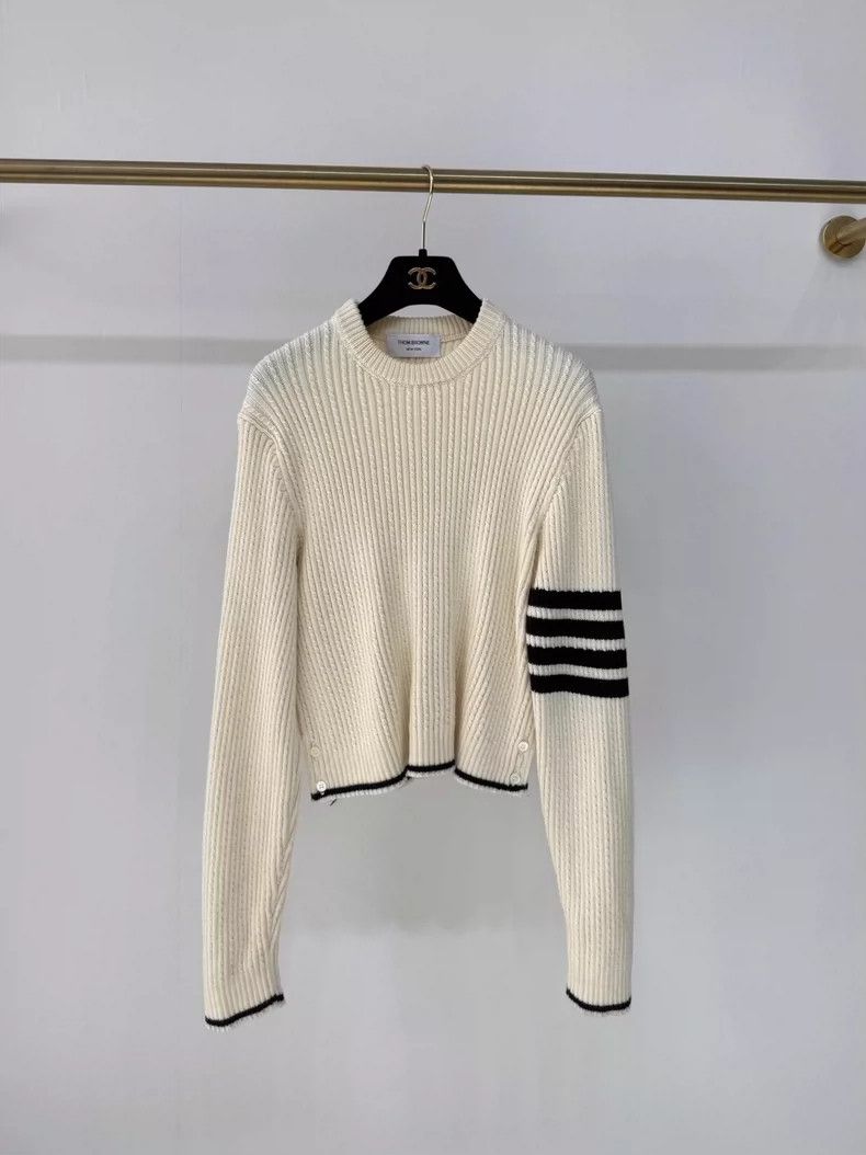 Thom Browne Thom Browne Autumn and winter cream white wool knitwear Size M / US 6-8 / IT 42-44 - 1 Thumbnail
