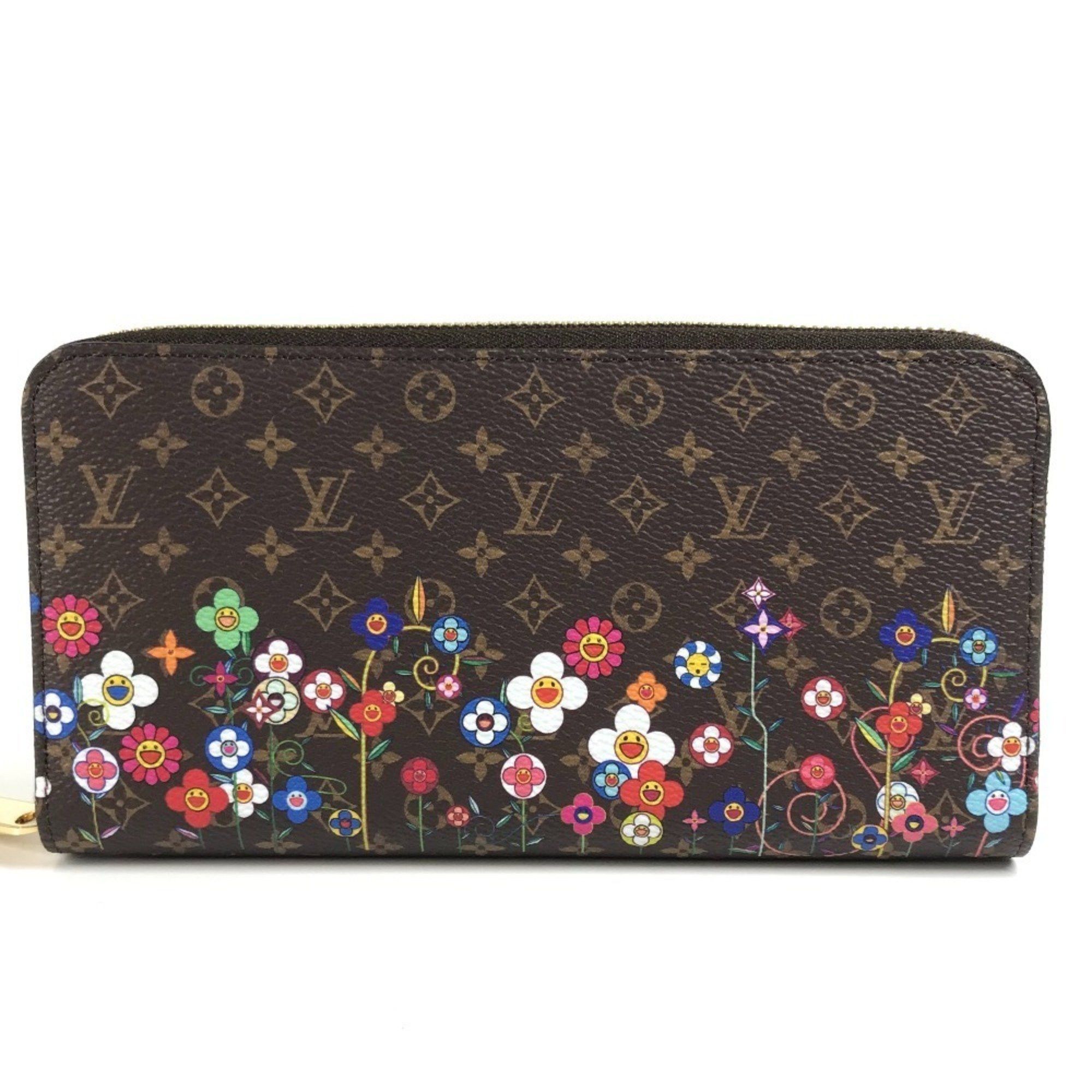 Louis Vuitton LOUIS VUITTON M14162 Japan-exclusive LV x TM Zippy Wallet Monogram Takashi Murakami Round Zip Long Canvas Unisex Brown Like New Size ONE SIZE - 1 Thumbnail