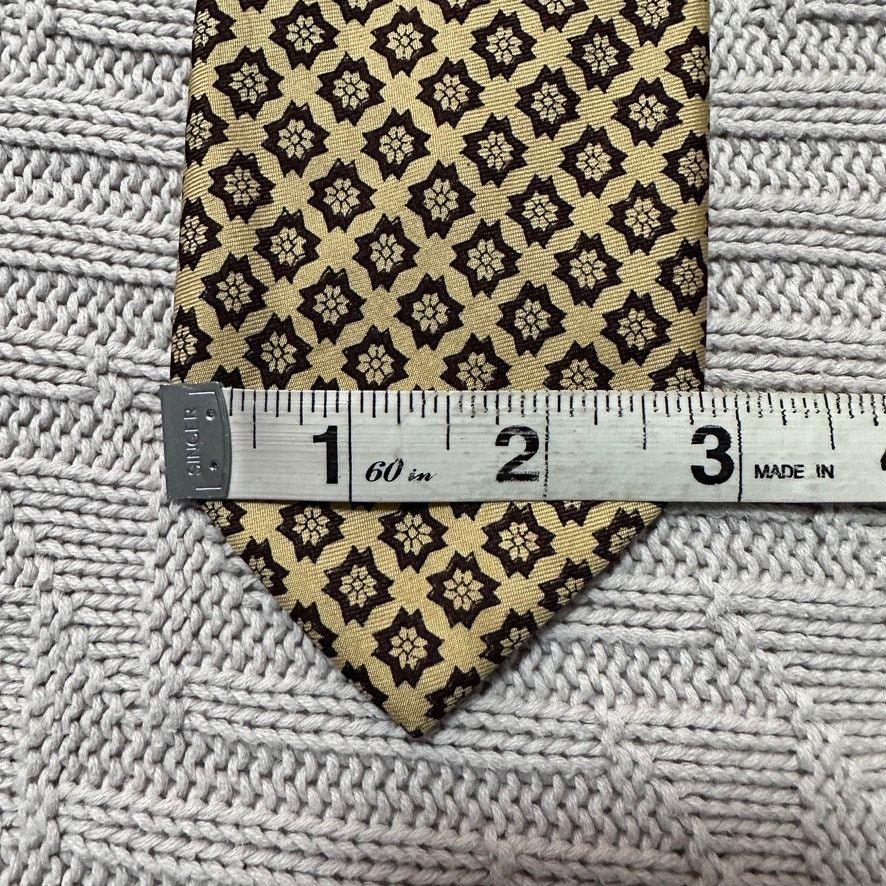 Brooks Brothers Vintage Brooks Brothers yellow geometric print silk tie Size ONE SIZE - 4 Thumbnail