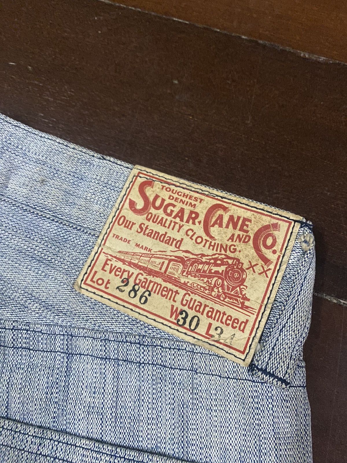 Iron Heart VTG SUGAR CANE LOT 286 WIDE LEG LIMITED HARD FABRIC Size US 30 / EU 46 - 10 Thumbnail