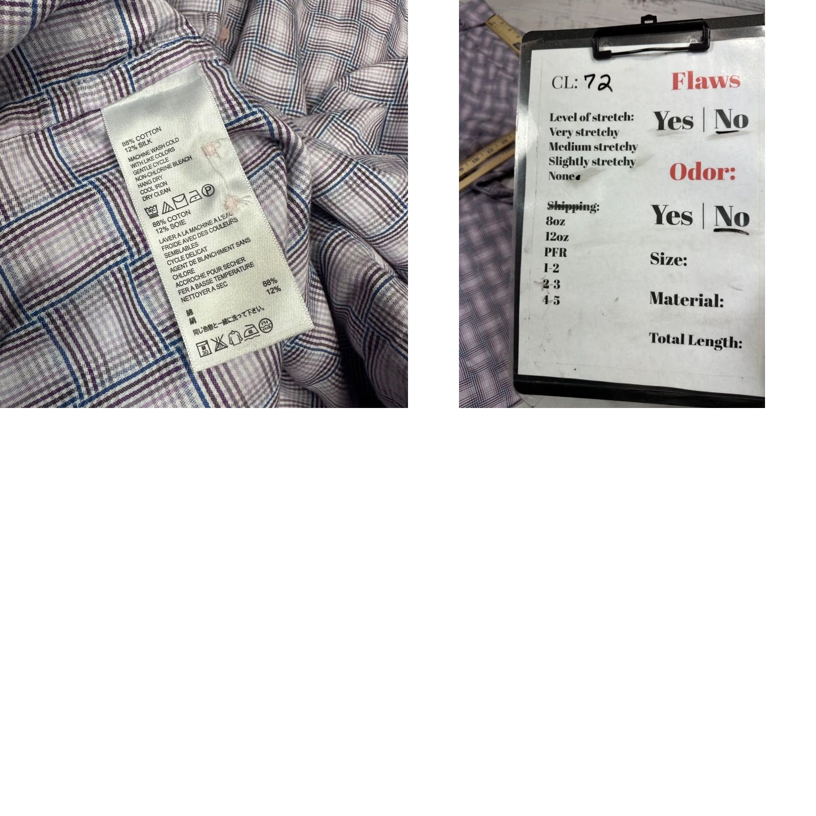 Tommy Bahama Tommy Bahama Mens Button-Up Shirt L Purple Long Sleeve Cotton Silk Plaid Size US L / EU 52-54 / 3 - 8 Thumbnail