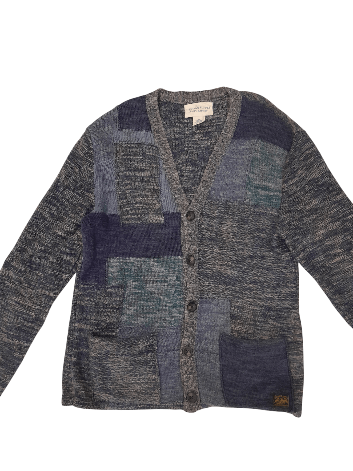 Denim & Supply Ralph Lauren Ralph Lauren Knitwear Patchwork Cardigan (F619) Size US M / EU 48-50 / 2 - 2 Thumbnail