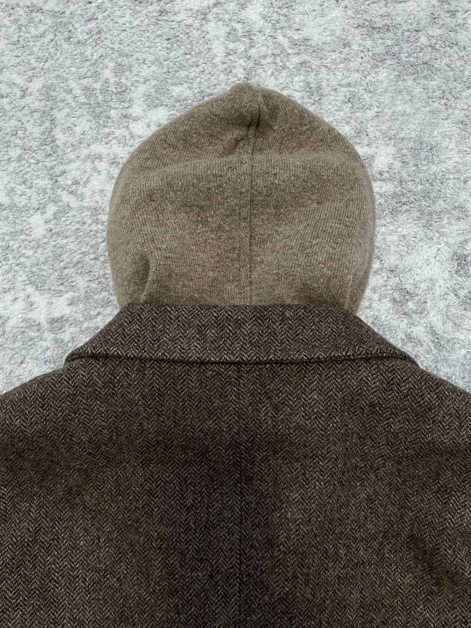 Woolrich Woolen Mills Woolrich 100% Wool Herringbone Blazer Jacket w/ Hood Italy Size XS / US 0-2 / IT 36-38 - 7 Thumbnail