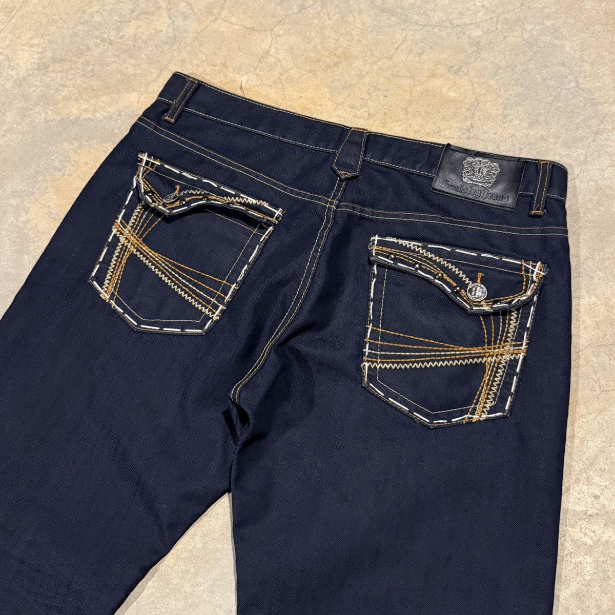 Vintage Vintage 2000s Embroidered Indigo Baggy Jeans Grunge ERD Y2K Size US 36 / EU 52 - 3 Thumbnail