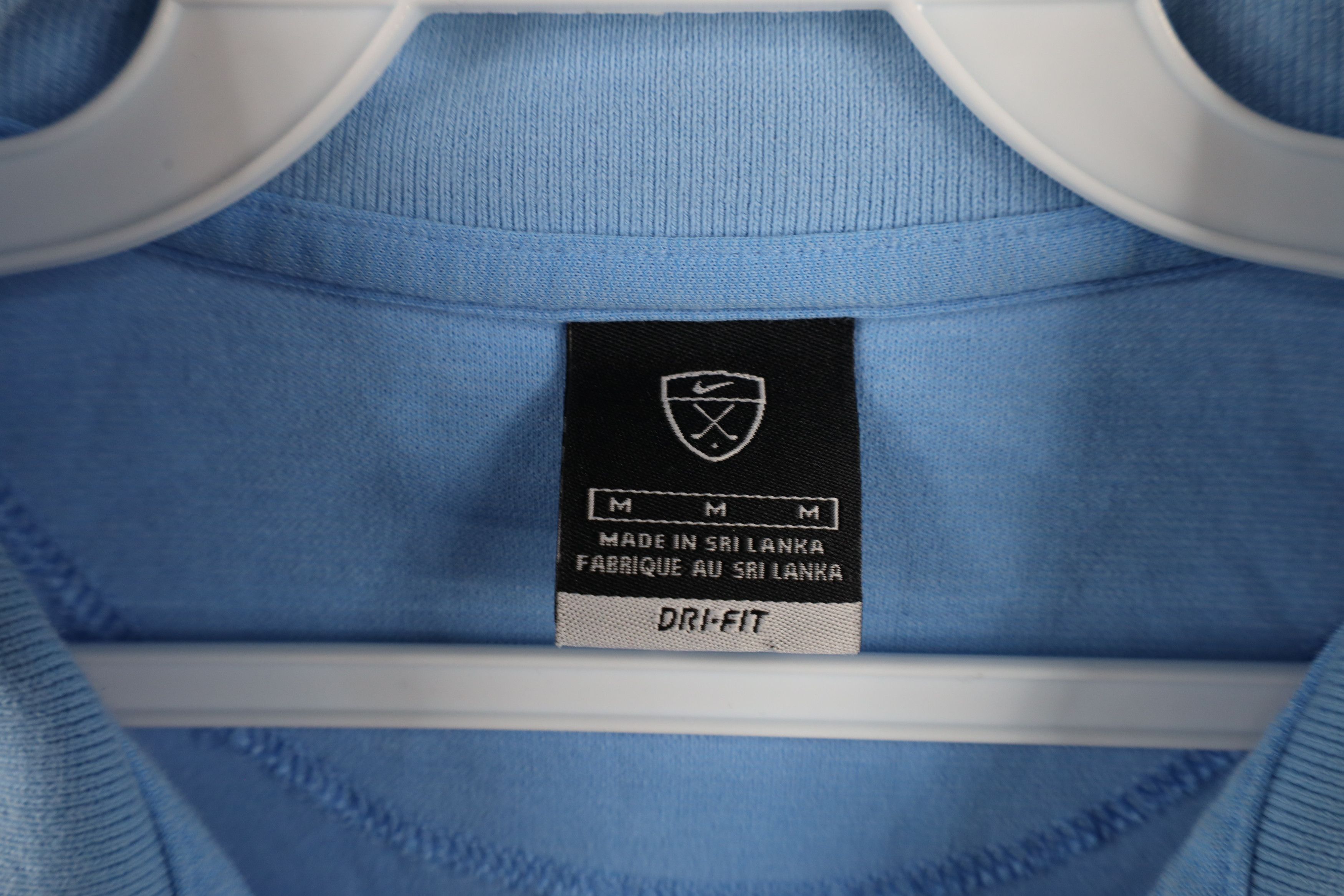 Nike × Vintage Vintage Nike Golf Mini Swoosh Long Sleeve Polo Carolina Blue Size US M / EU 48-50 / 2 - 10 Thumbnail