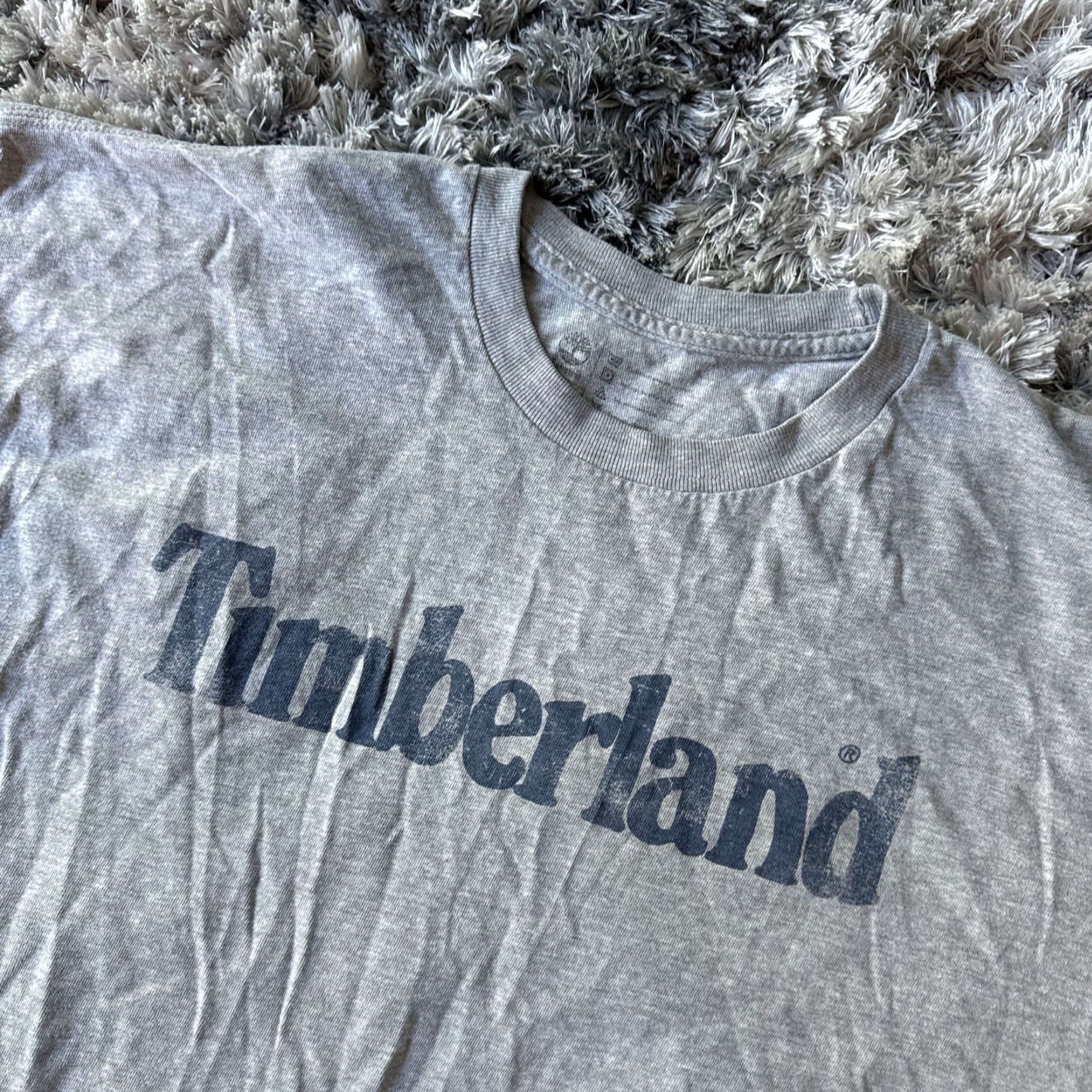 Timberland VINTAGE Timberland T-Shirt Gray Center Spell Out X-Large Men XL Y2K Size US XL / EU 56 / 4 - 2 Thumbnail