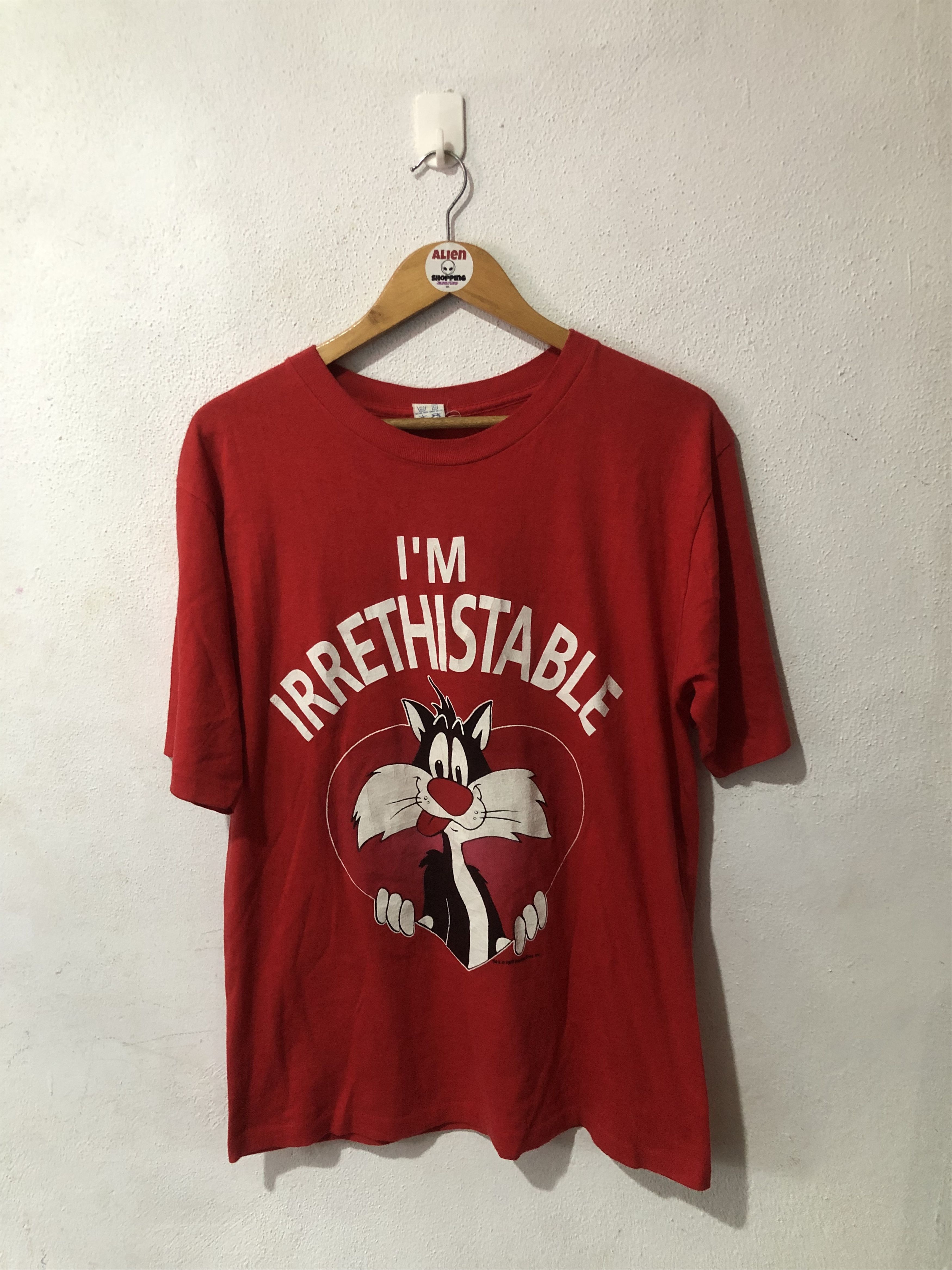 Vintage vintage 1990 Looney Tunes Sylvester "I'm Irrethistable" Size US L / EU 52-54 / 3 - 1 Thumbnail