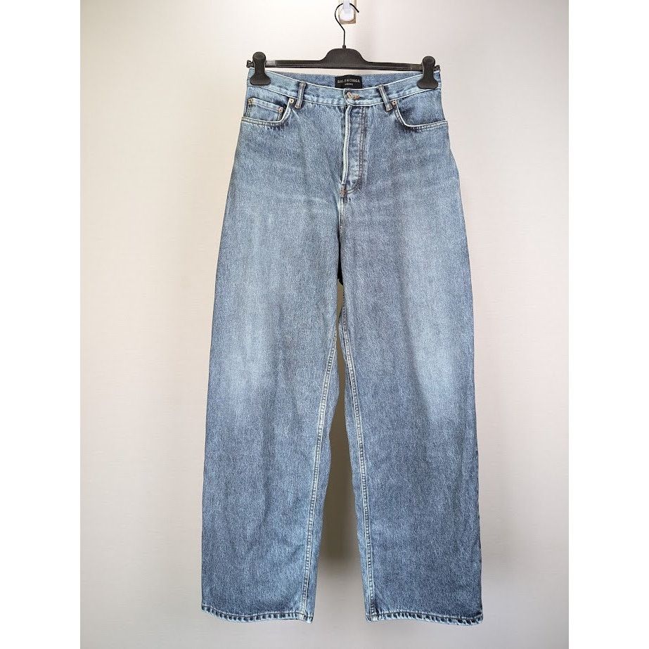 Balenciaga o1rshd1 Baggy Denim Jeans in Blue Size US 30 / EU 46 - 1 Thumbnail