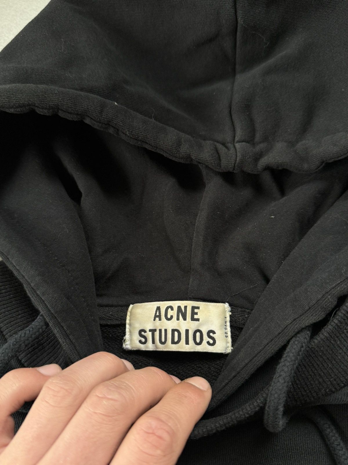 Acne Studios Acne Studios Black Hoodie Oversized Layered Sleeve Pullover Size US S / EU 44-46 / 1 - 5 Thumbnail