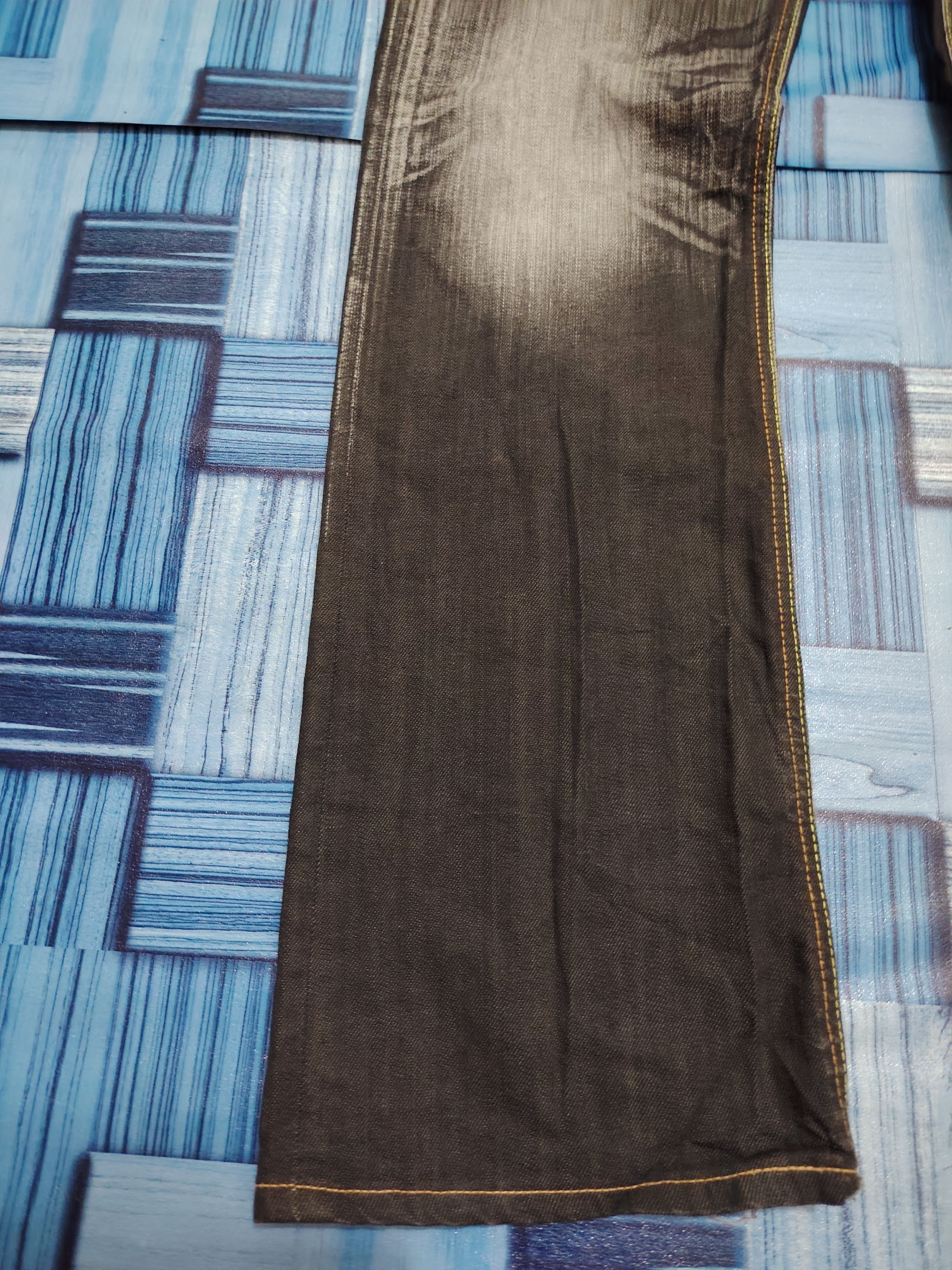 Edwin Japanese Edwin 503 Blue Trip Black Flared Jeans Size US 30 / EU 46 - 13 Thumbnail