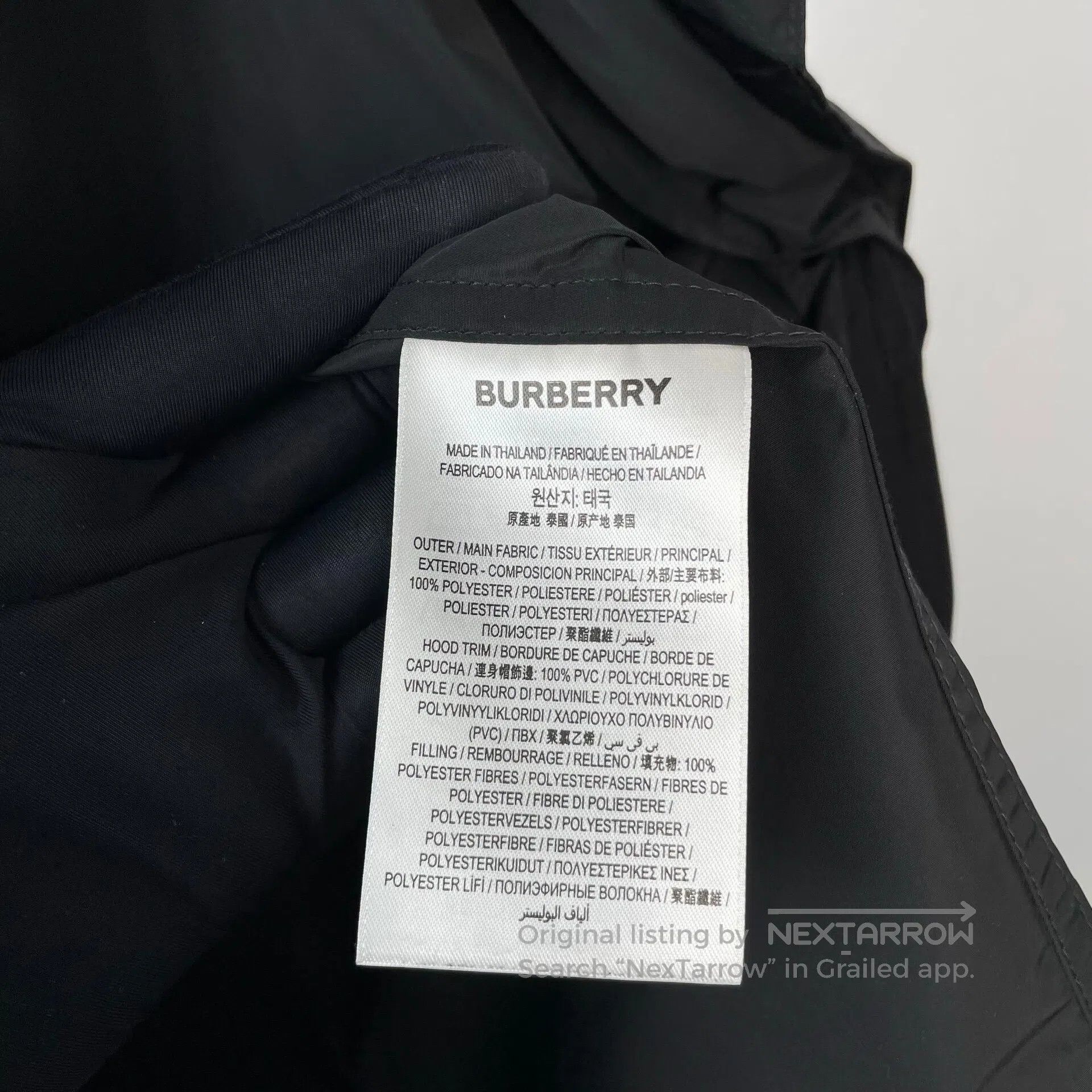 Burberry Burberry Black Letter Print Removable Hooded Windbreaker| Size US M / EU 48-50 / 2 - 4 Thumbnail