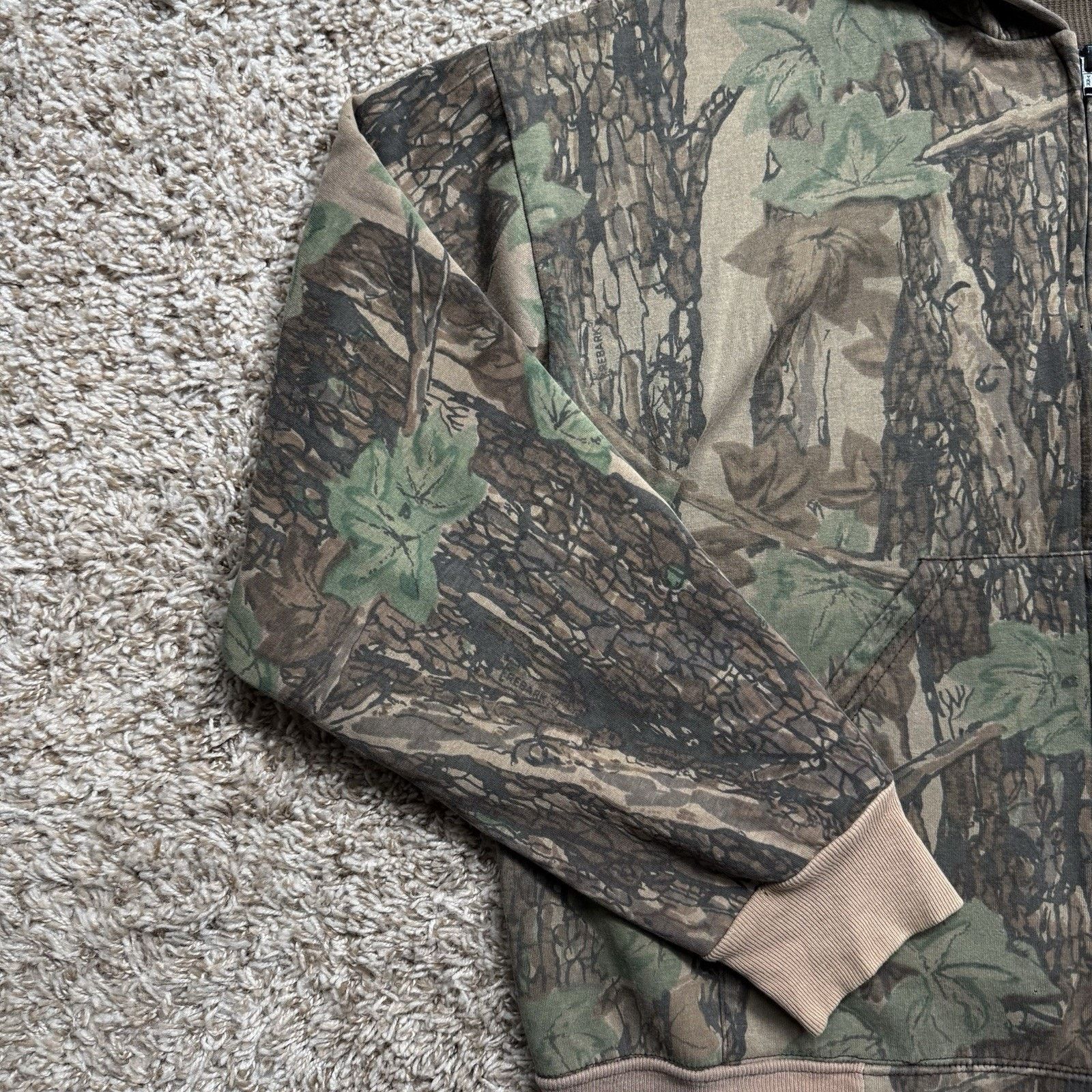 Vintage Vintage 80's Camo Full Zip Hoodie Size XL Ace Sportswear USA Size US XL / EU 56 / 4 - 5 Thumbnail