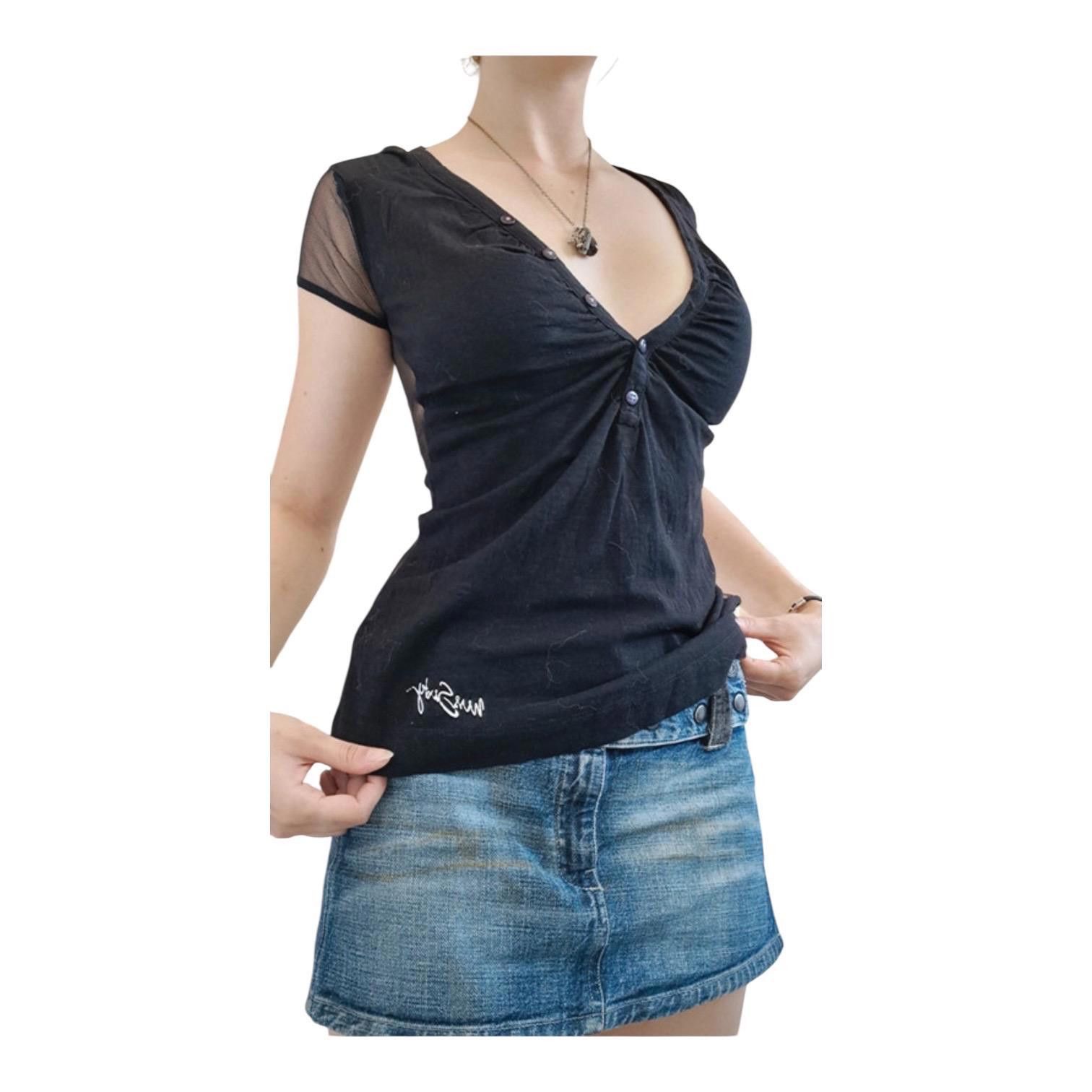 Miss Sixty The Miss Sixty Fallen Angel-Like Tee Black Size ONE SIZE - 2 Thumbnail