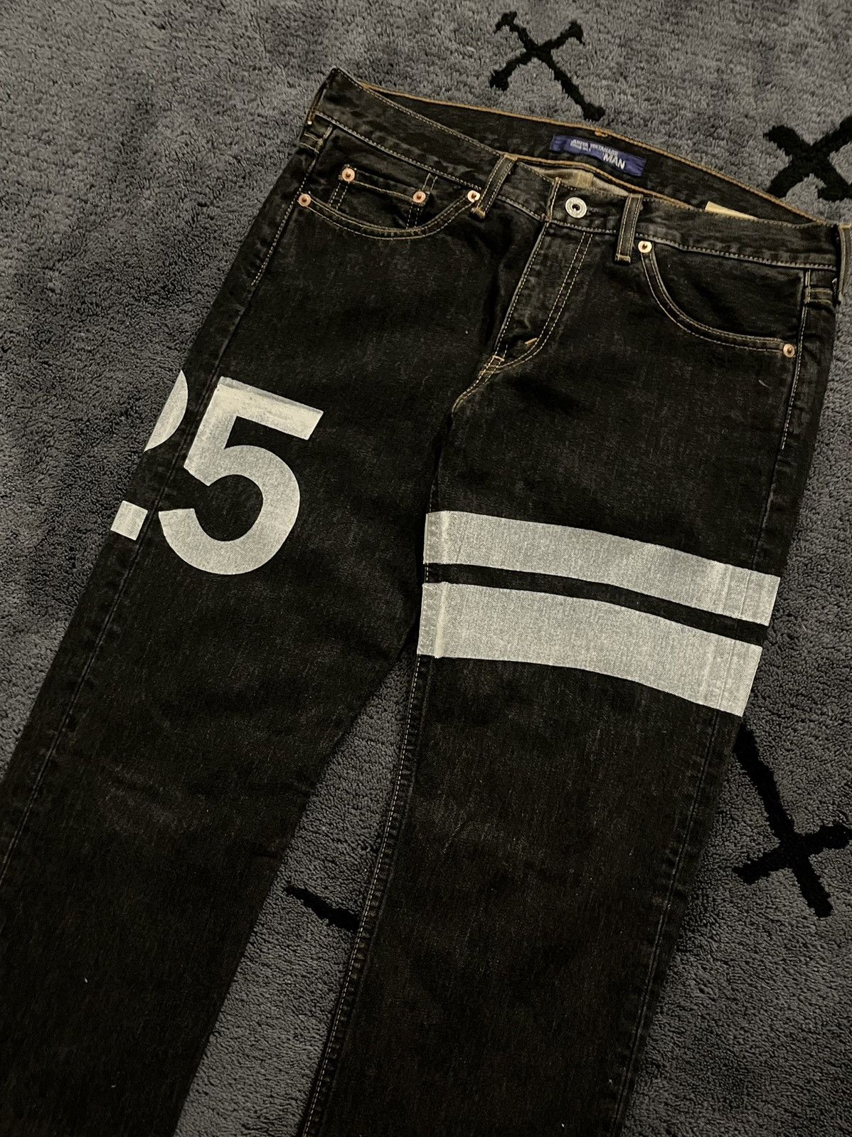 Comme des Garcons 2002 “25” Striped Denim Jeans Size US 32 / EU 48 - 3 Thumbnail
