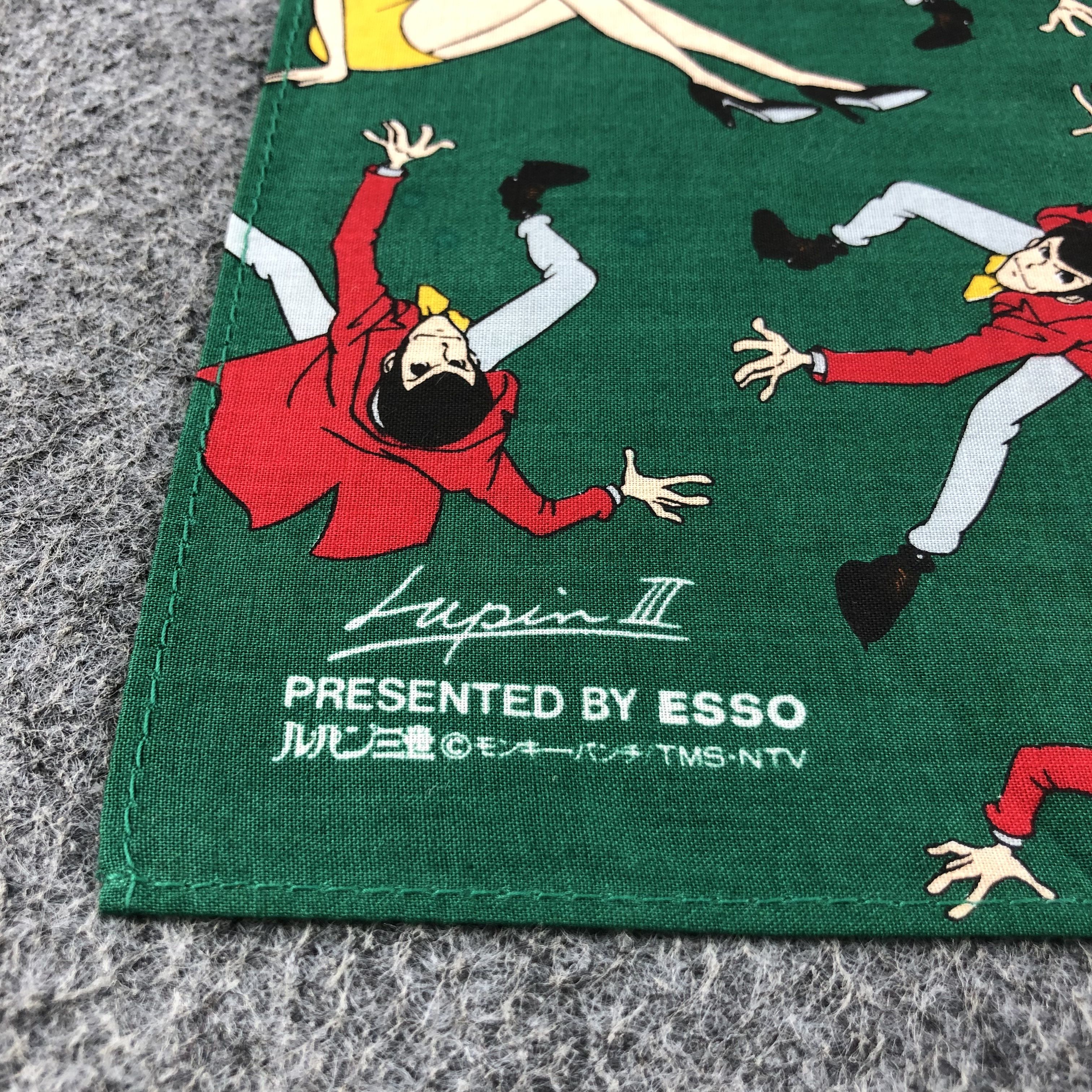 Anime × Vintage Arsane Lupin X Esso Handkerchief Neckerchief Bandana X26 Size ONE SIZE - 2 Thumbnail