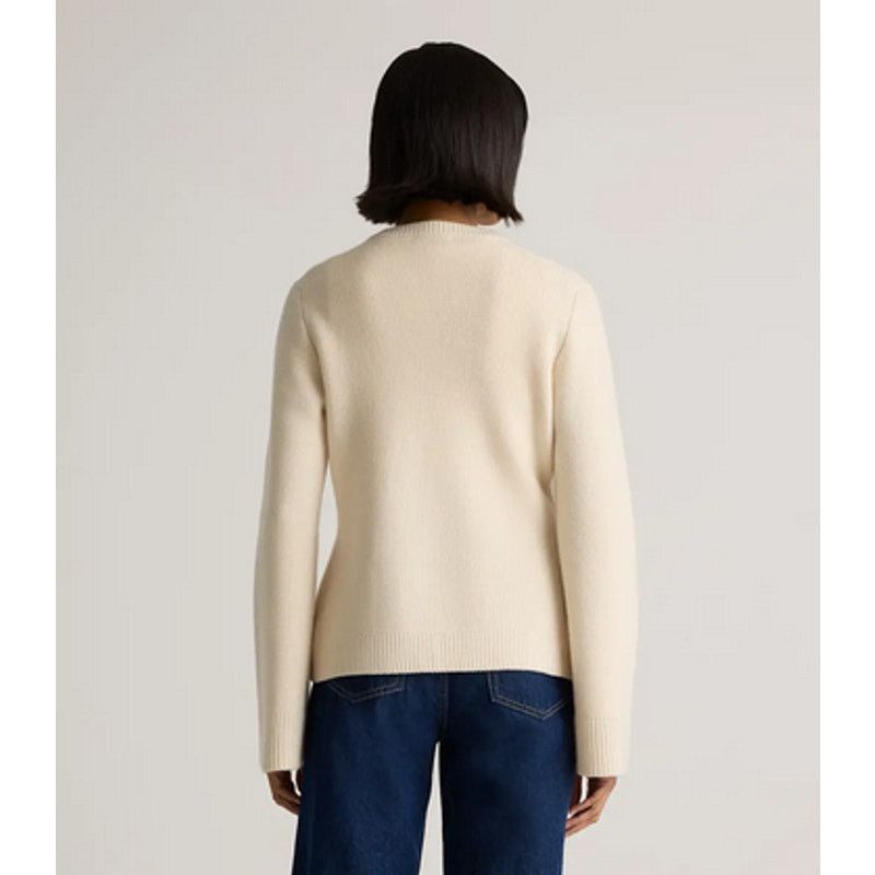 Quince Mongolian Cashmere Structured Cardigan Ivory Size M Size M / US 6-8 / IT 42-44 - 6 Thumbnail