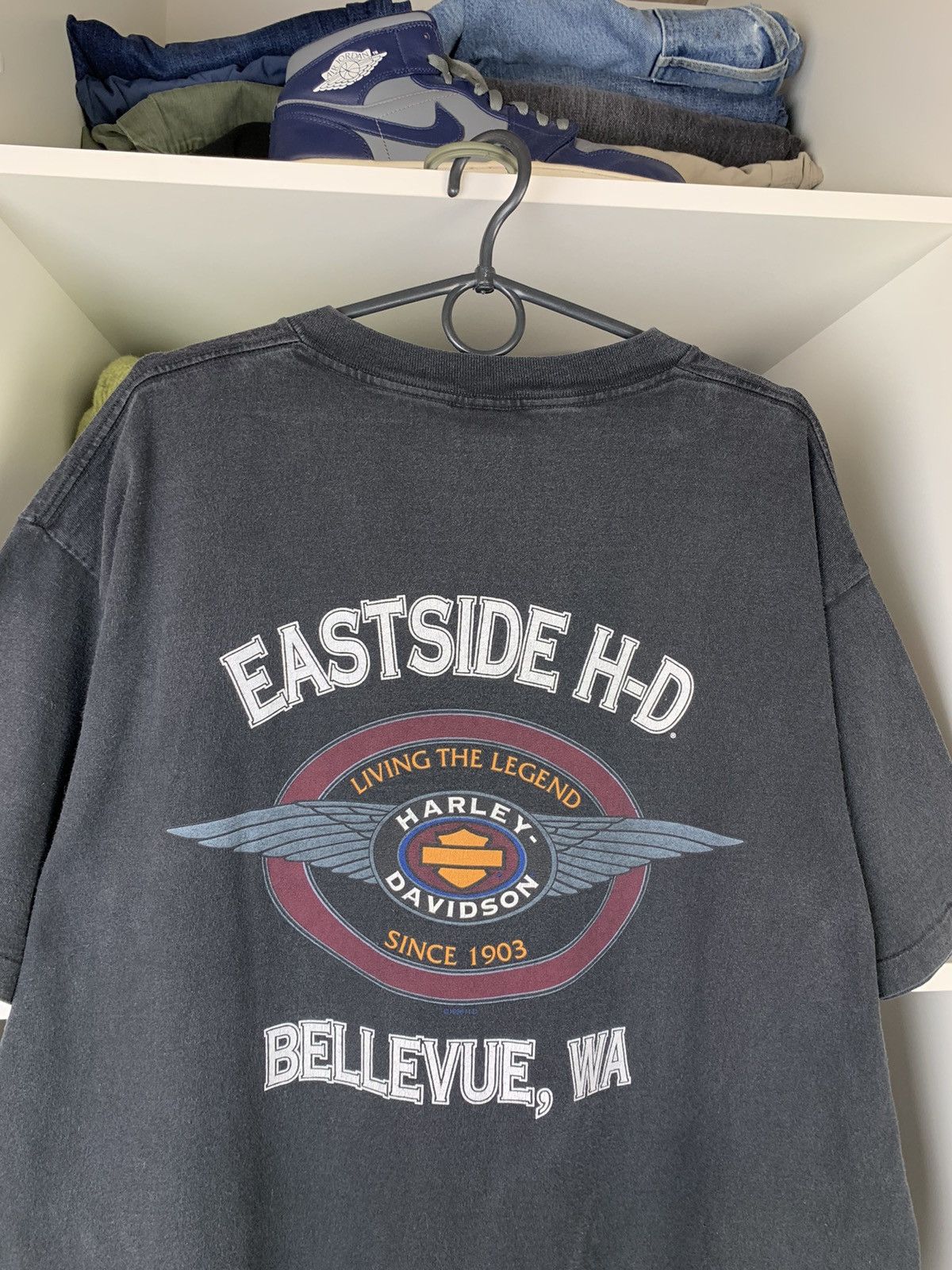 Harley Davidson × Vintage Vintage 90s Harley Davidson Faded Single Stitch T-shirt Size US XL / EU 56 / 4 - 14 Thumbnail