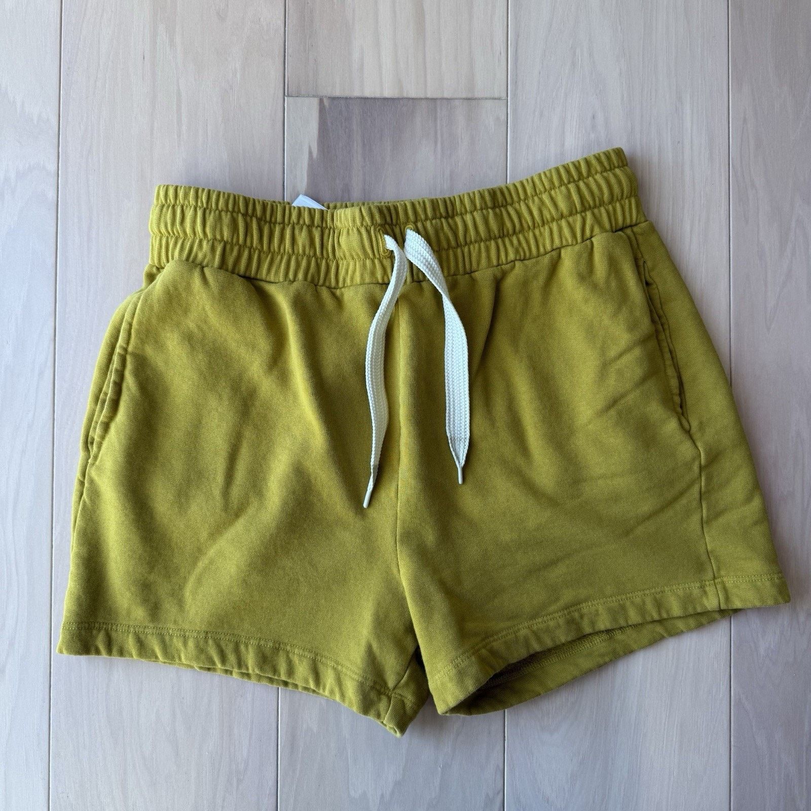 MOTHER Mother Shorts Large Yellow Bender Sweat Fleece Bottoms Size 30" / US 8 / IT 44 - 4 Thumbnail