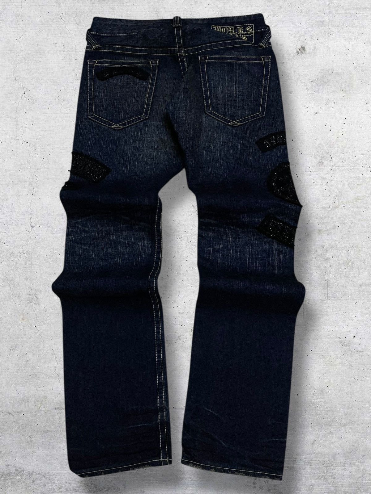 FranCisT MOR.K.S VINTAGE FRANCIS MORKS RARE DESIGNER ARCHIVE PUN PATCH DENIM Size US 29 - 10 Thumbnail