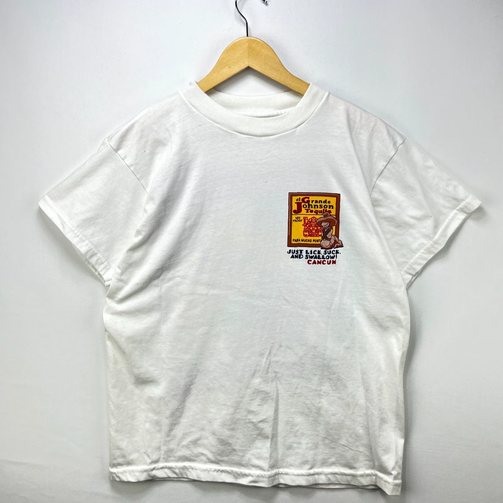 Vintage VINTAGE 90s El Grande Johnson Mexico Tequila Souvenir T-shirt Large Funny Sex Shirt Mens L White Size US L / EU 52-54 / 3 - 4 Thumbnail