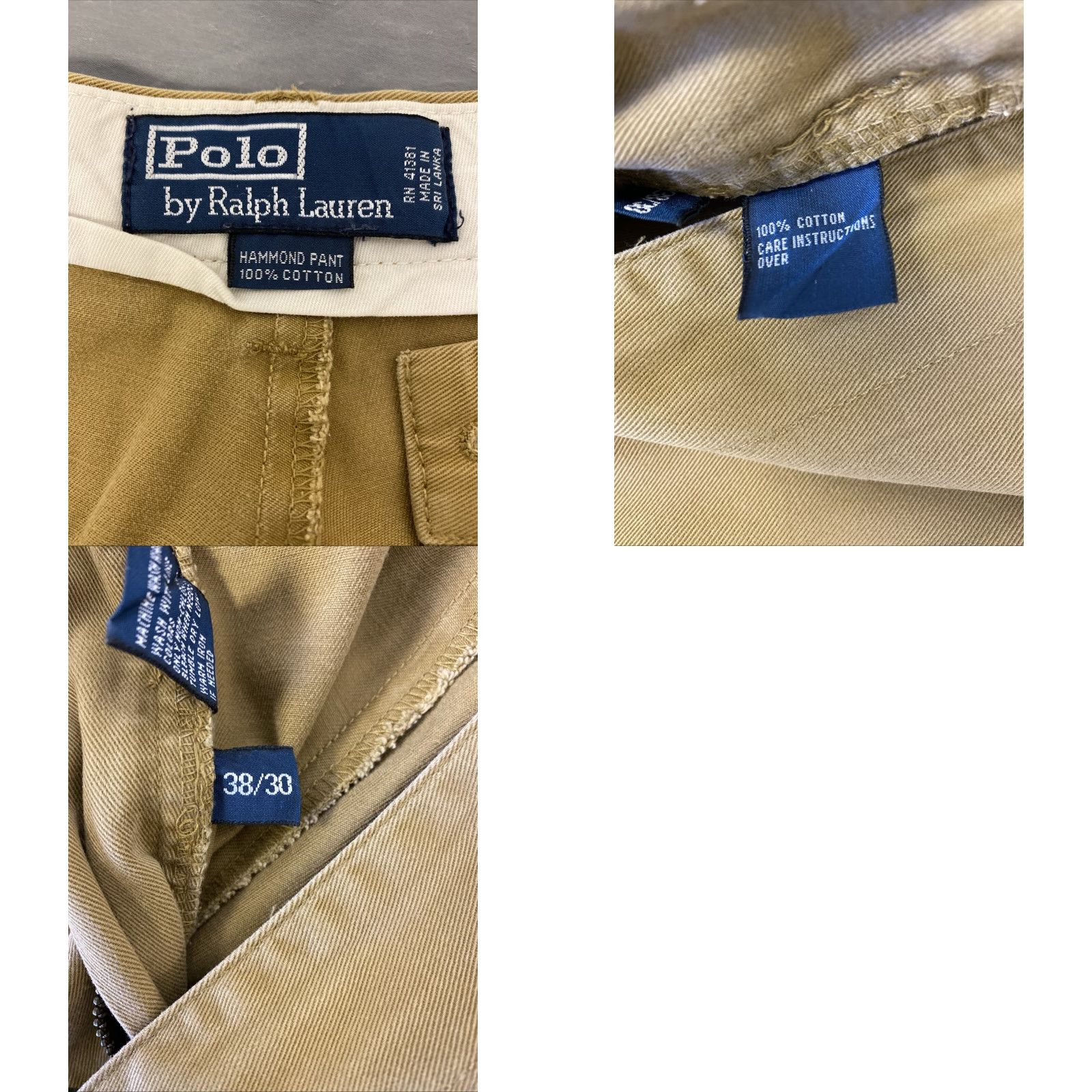 Polo Ralph Lauren VINTAGE Polo Ralph Lauren Chino Pants Men 36x30 Cotton Bronze Oak Casual Dress Shirt Size US M / EU 48-50 / 2 - 8 Thumbnail