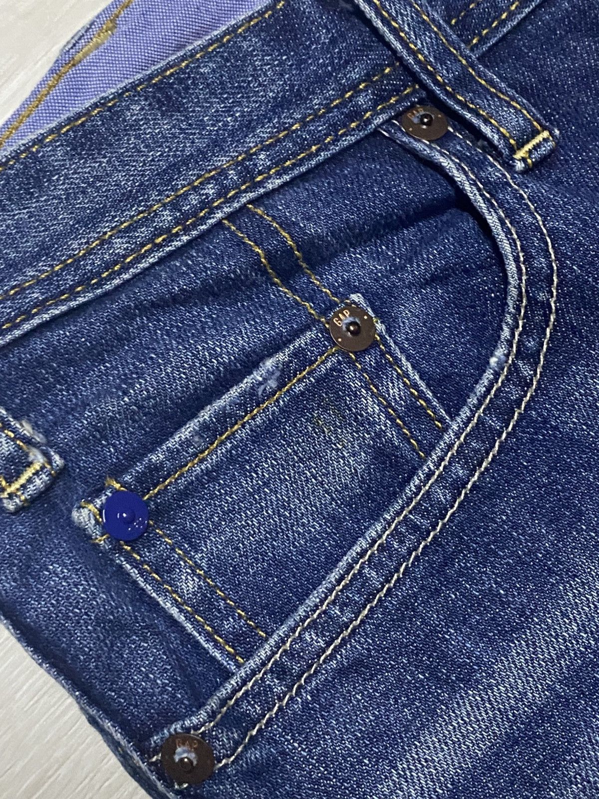 Dapper Dan × Gap Vintage Gap Denim Blue Wash Distressed Bootcut Jeans Size US 33 - 10 Thumbnail